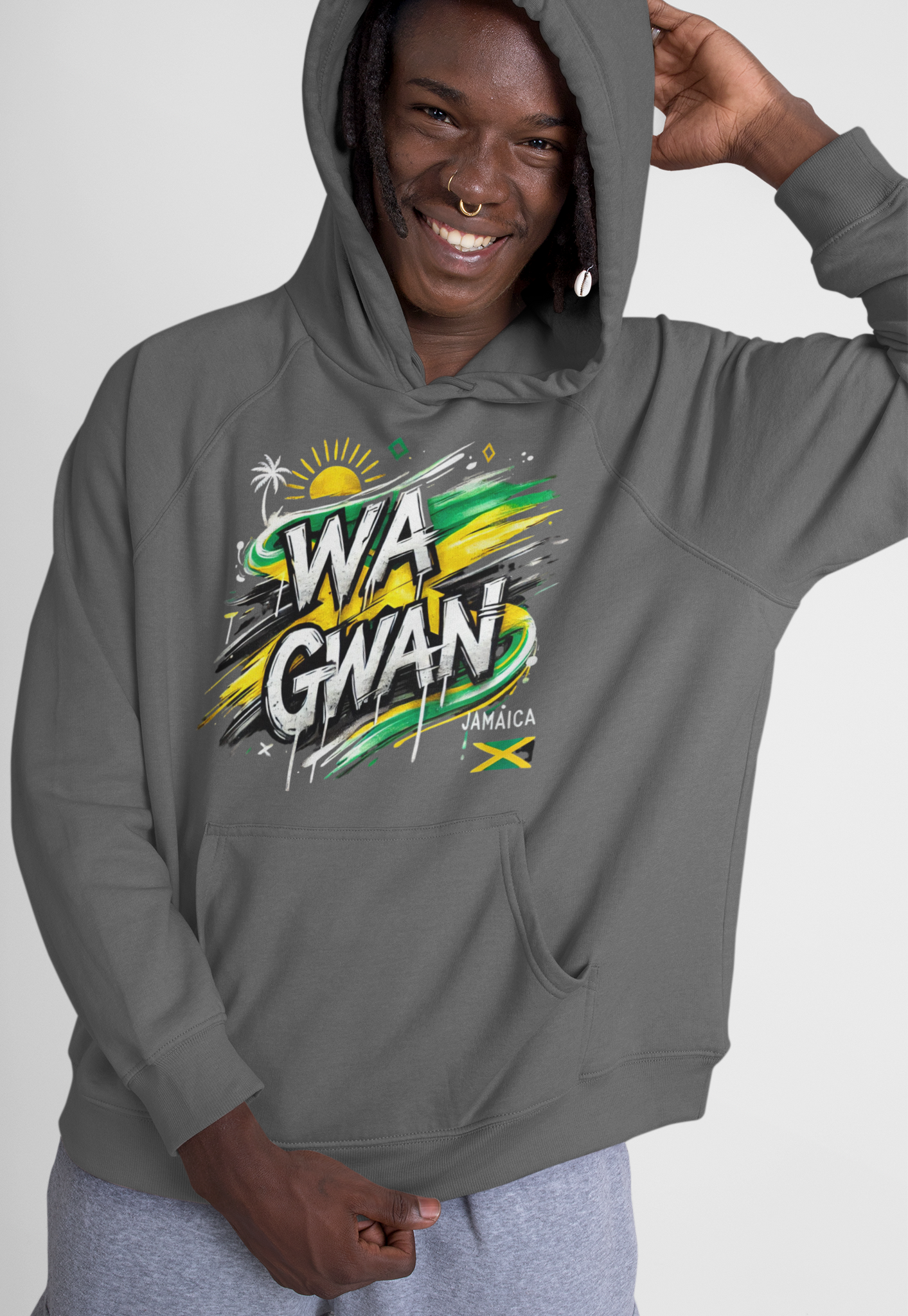 WA GWAN Jamaica Unisex Ultimate Cotton Hooded Sweatshirt