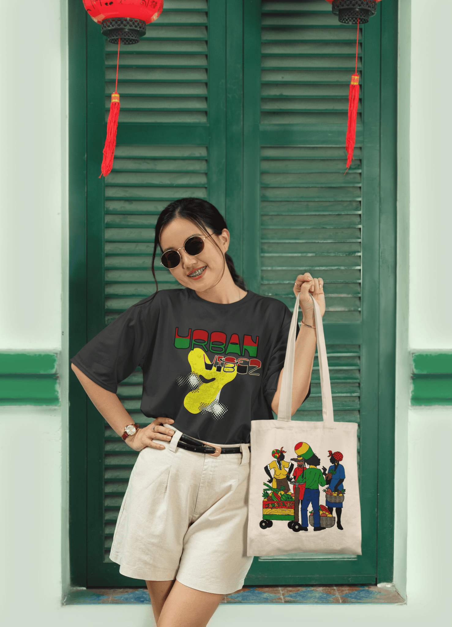 Awkward Styles 12.5X14.5X7 / Natural Market Place Organic Cotton Canvas Market Tote