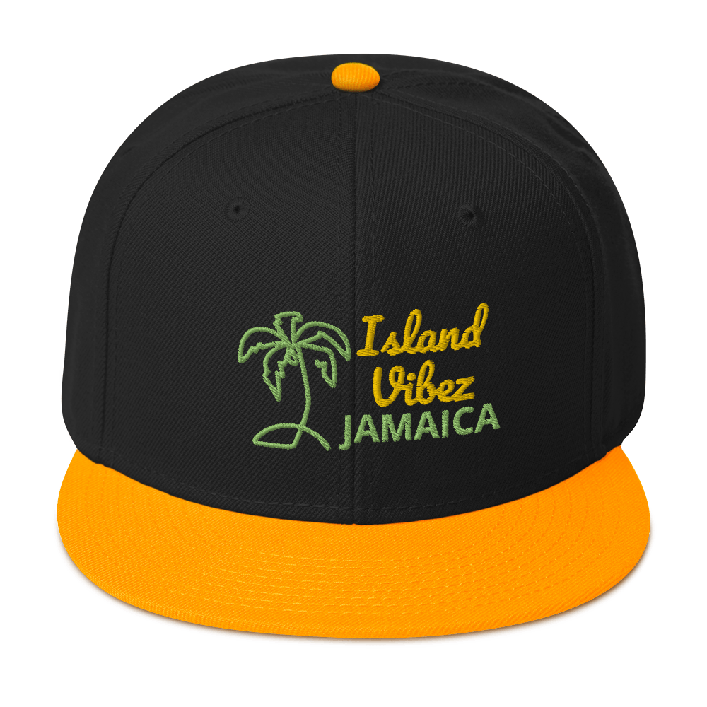Stylish3Tees.com Gold / Black / Black Island Vibes Jamaica Snapback Hat