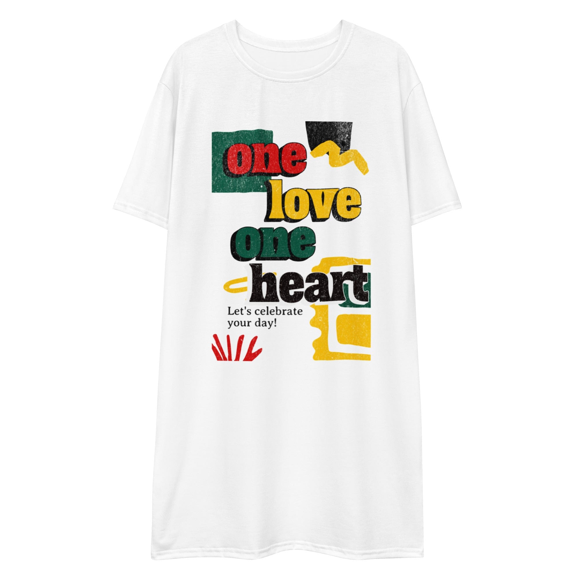 Stylish3Tees.com 2XS One Love One Heart T-shirt dress