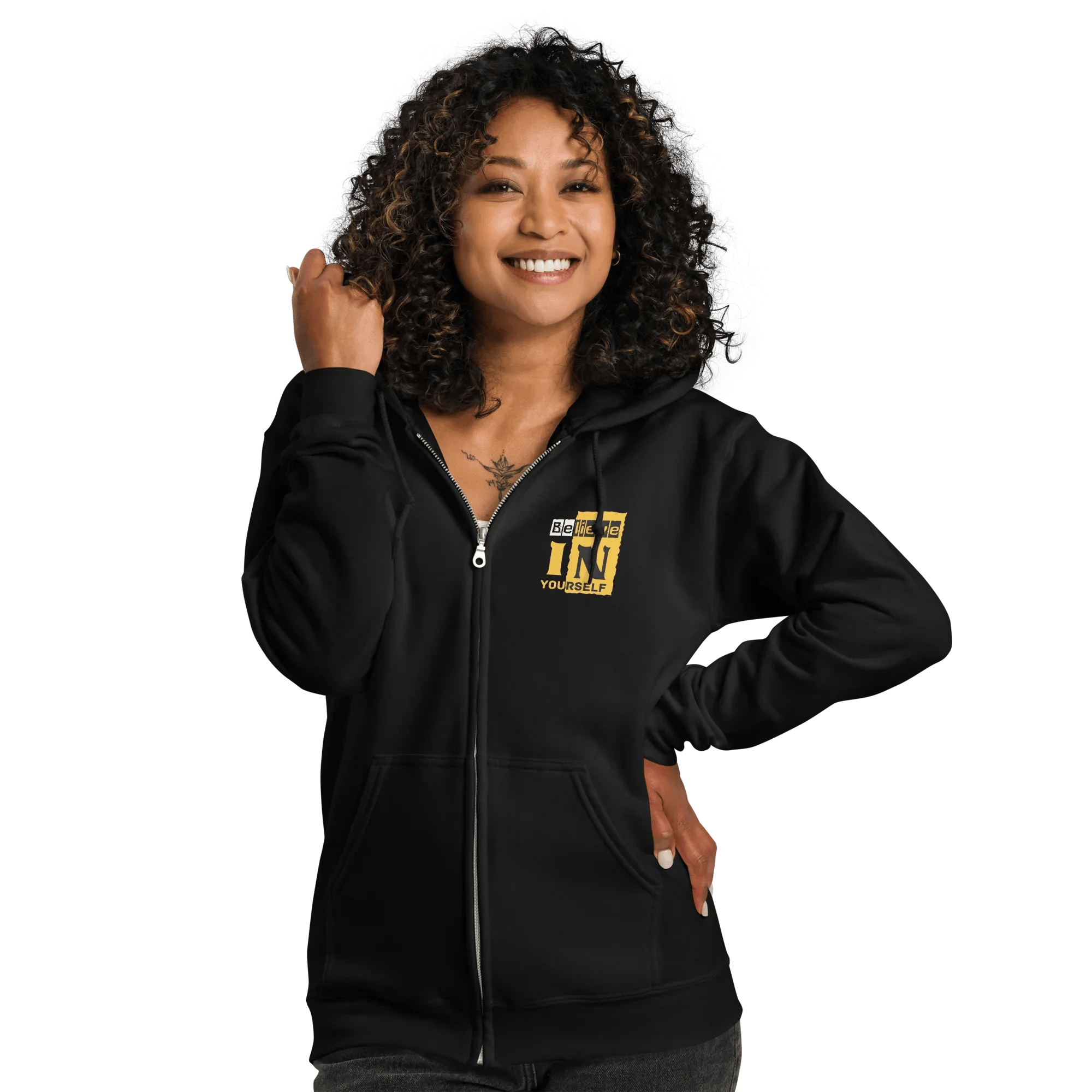 Stylish3Tees.com Believe In Your Self Unisex heavy blend zip hoodie