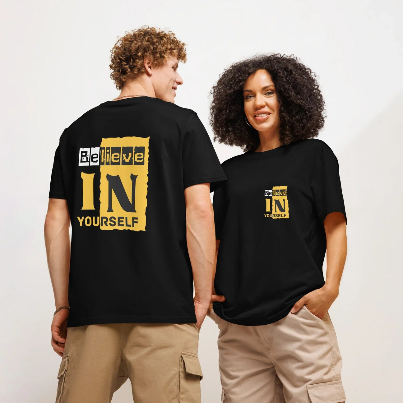 Stylish3Tees.com Believe In Your Self Unisex organic ribbed neck t-shirt