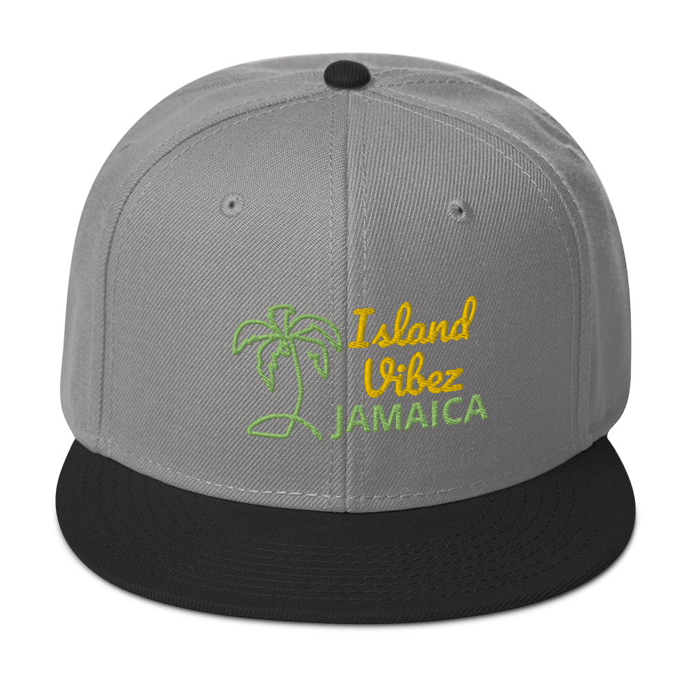 Stylish3Tees.com Black / Gray / Gray Island Vibes Jamaica Snapback Hat