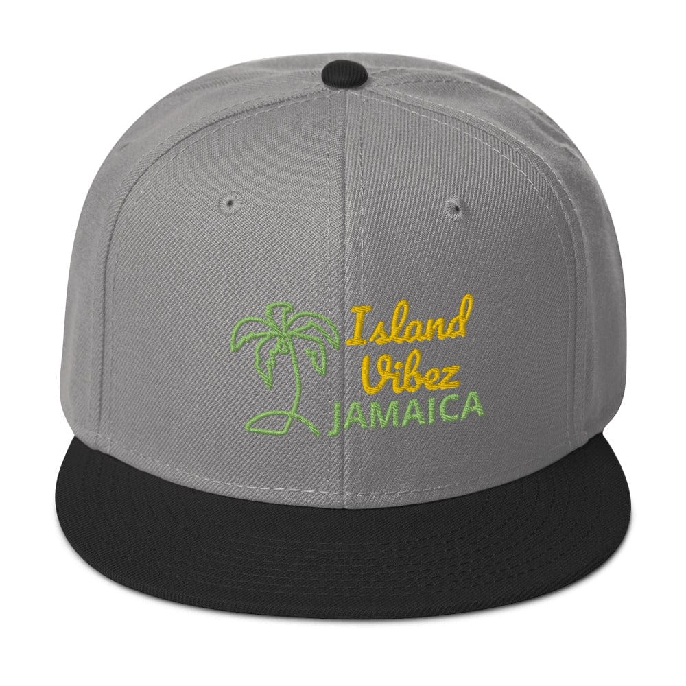Stylish3Tees.com Black / Gray / Gray Island Vibez Jamaica Snapback Hat