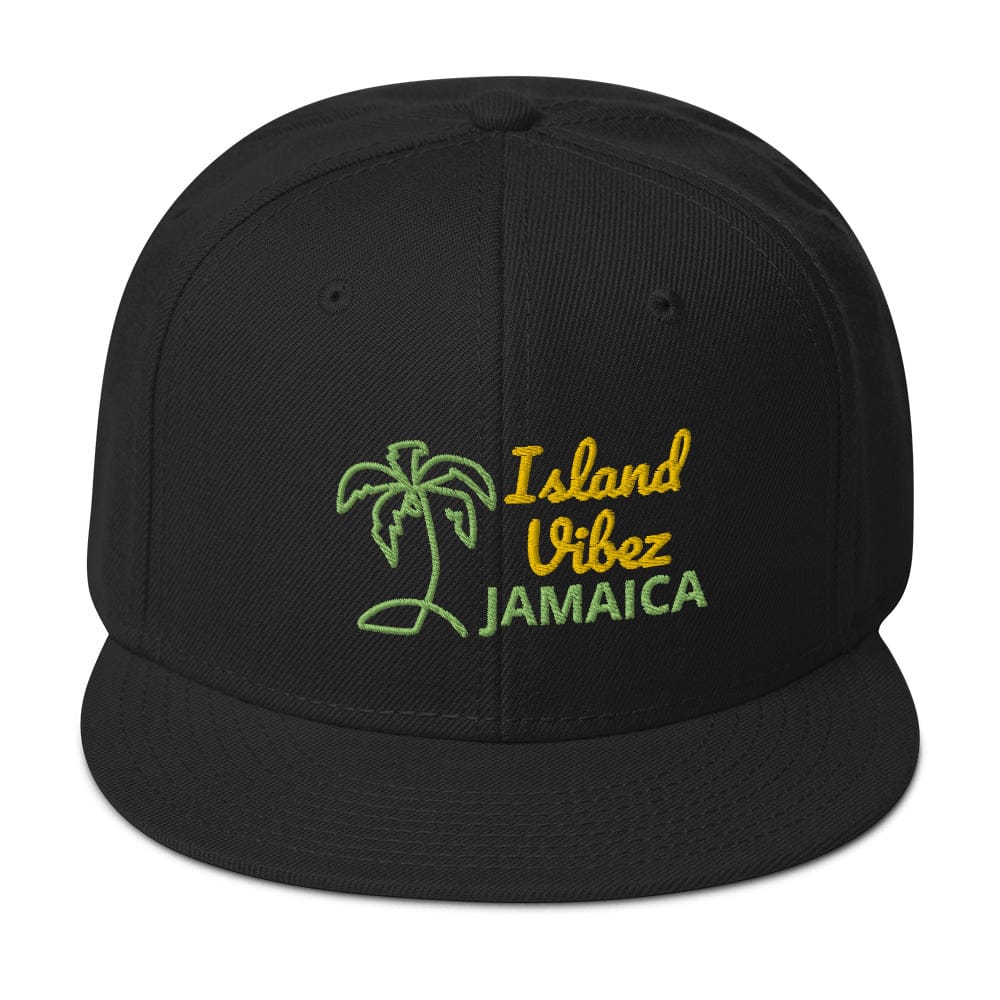 Stylish3Tees.com Black Island Vibez Jamaica Snapback Hat
