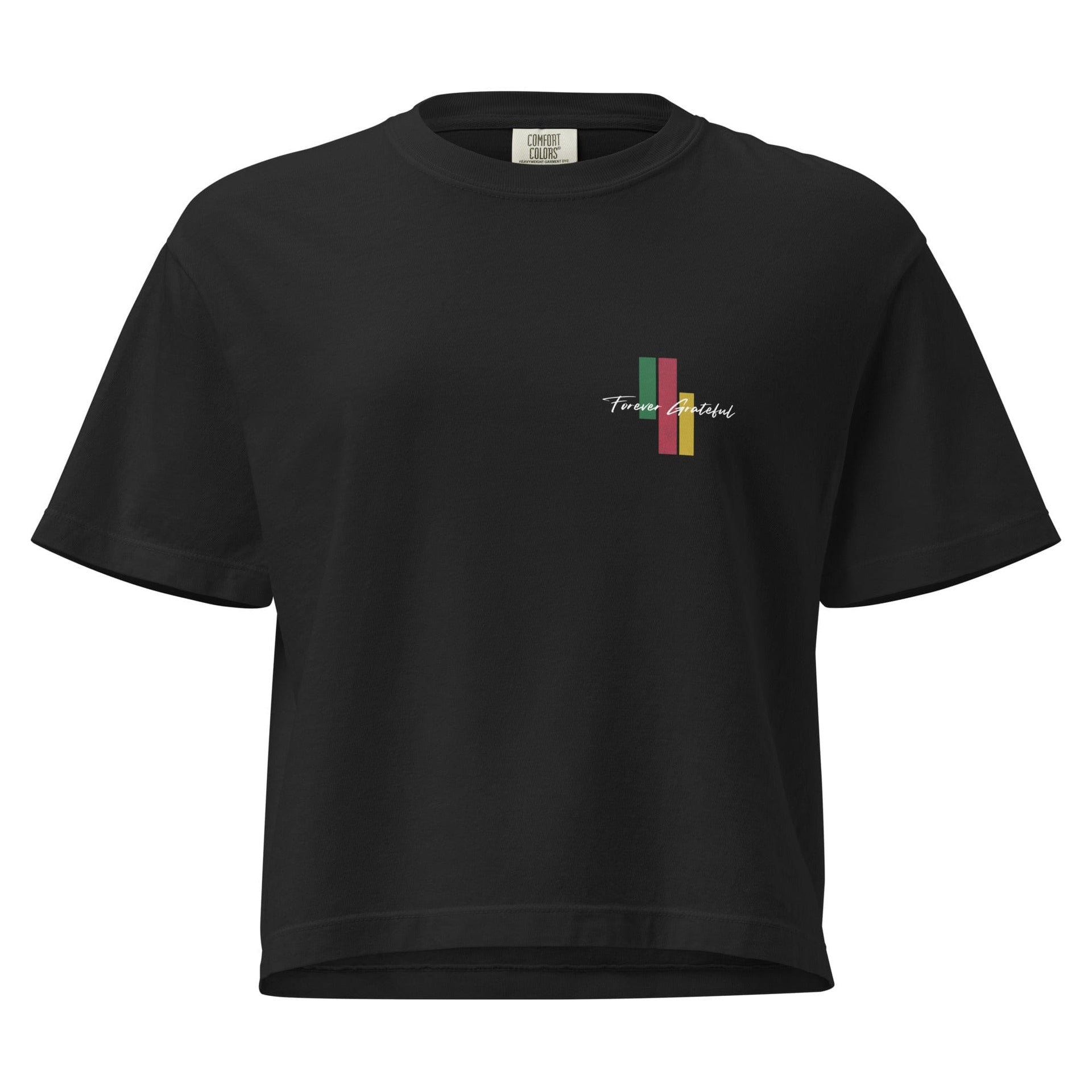 Stylish3Tees.com Black / S Forever Grateful Women’s heavyweight boxy tee