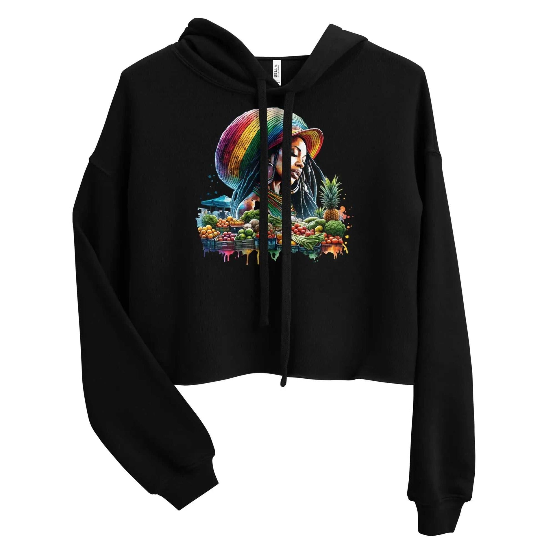 Stylish3Tees.com Black / S Natural Beauty Ladies Crop Hoodie