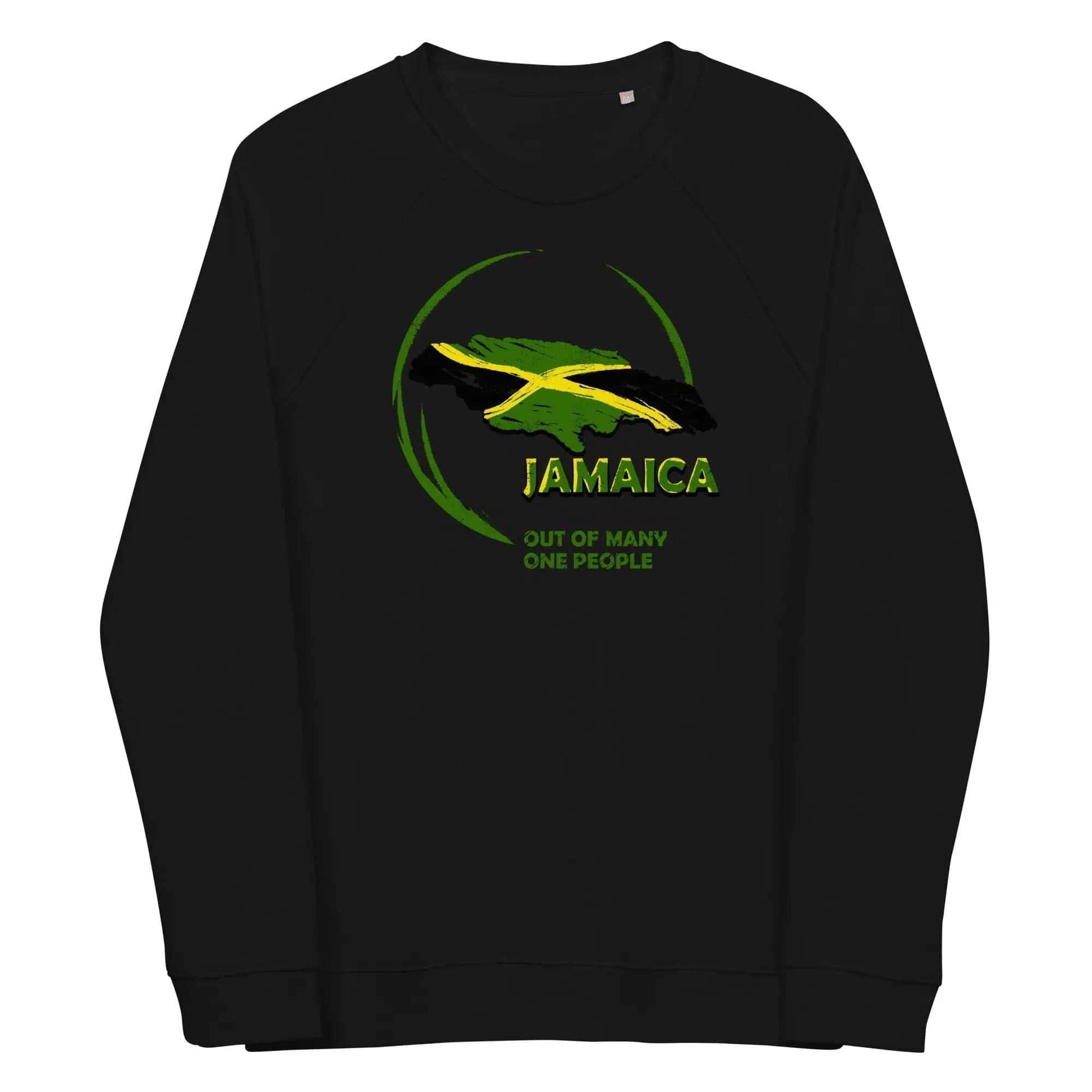 Stylish3Tees.com Black / XS Out Of Many One People Unisex organic raglan sweatshirt