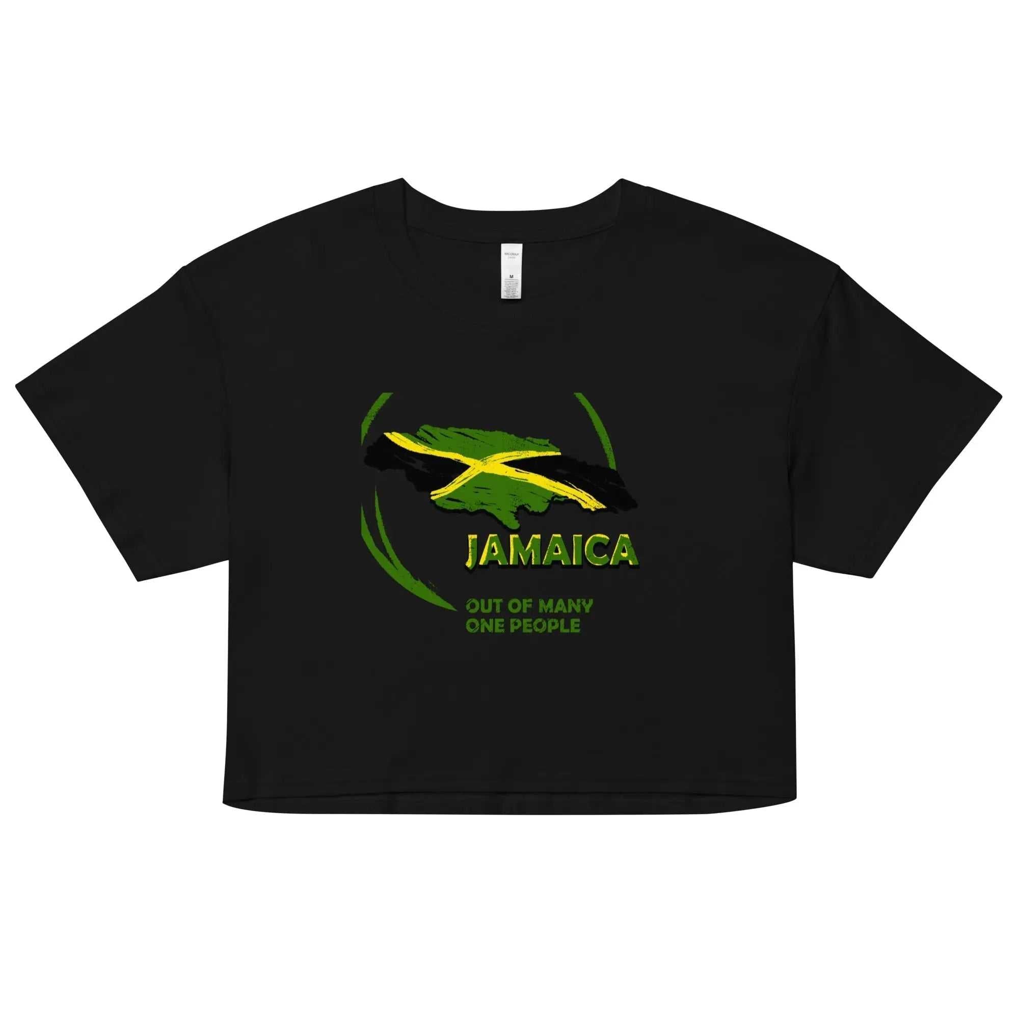 STYLISH3TEES.COM Black / XS Out Of Many One People Women Crop Top