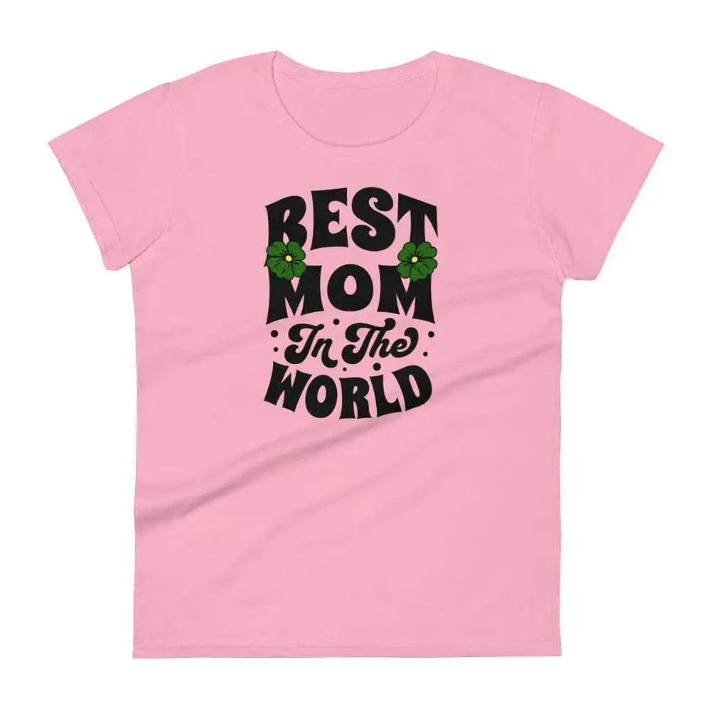 Stylish3Tees.com Charity Pink / S Best Mom Womens short sleeve t-shirt