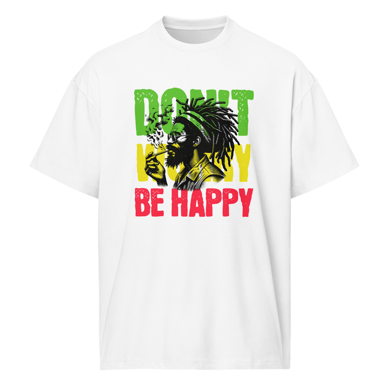 Stylish3Tees.com Don't Worry, Be Happy Men’s Box Tee
