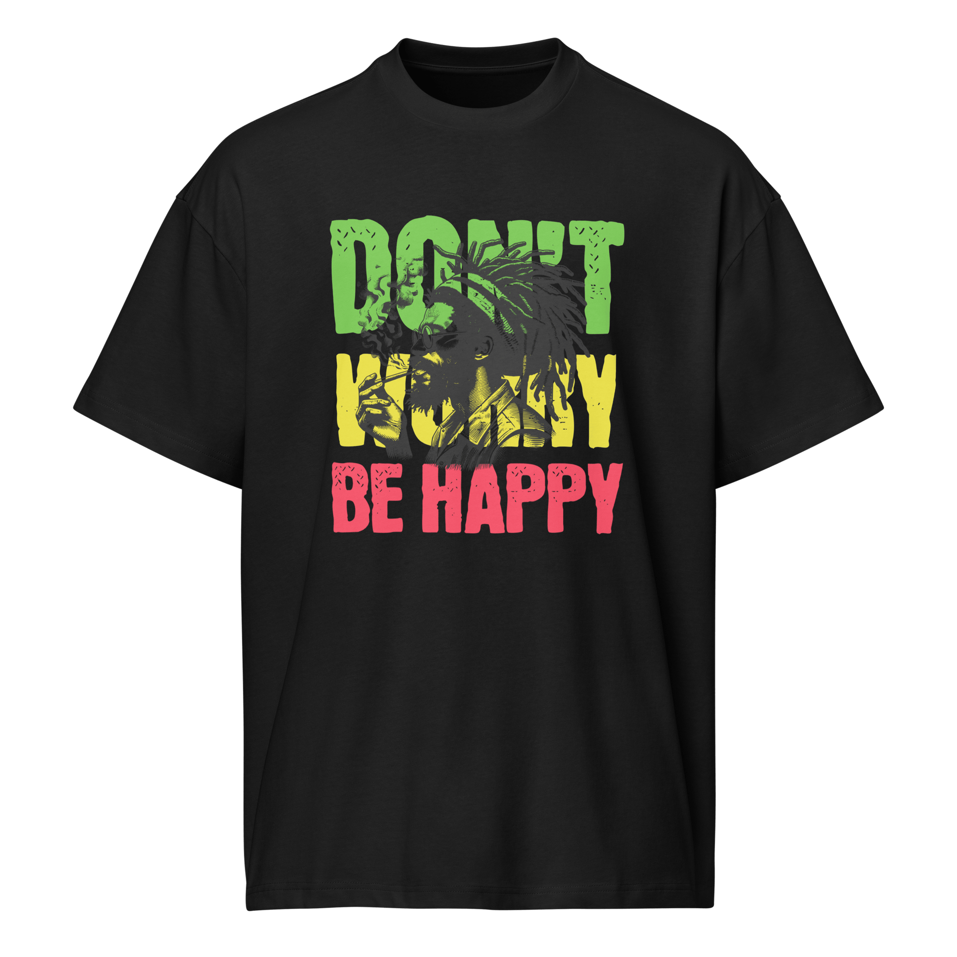 Stylish3Tees.com Don't Worry, Be Happy Men’s Box Tee