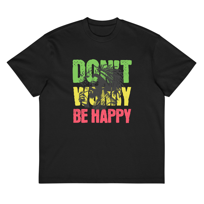 Stylish3Tees.com Don't Worry, Be Happy Men’s Box Tee