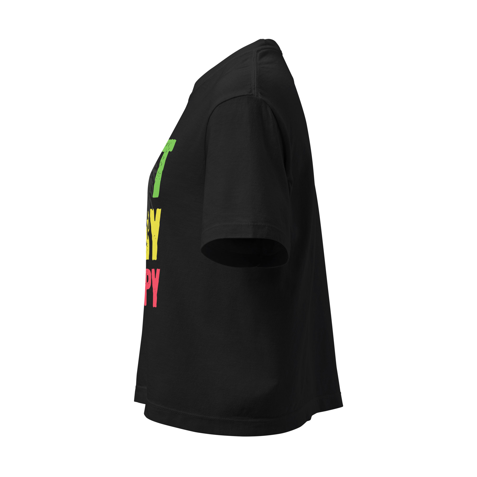 Stylish3Tees.com Don't Worry, Be Happy Women’s heavyweight boxy tee