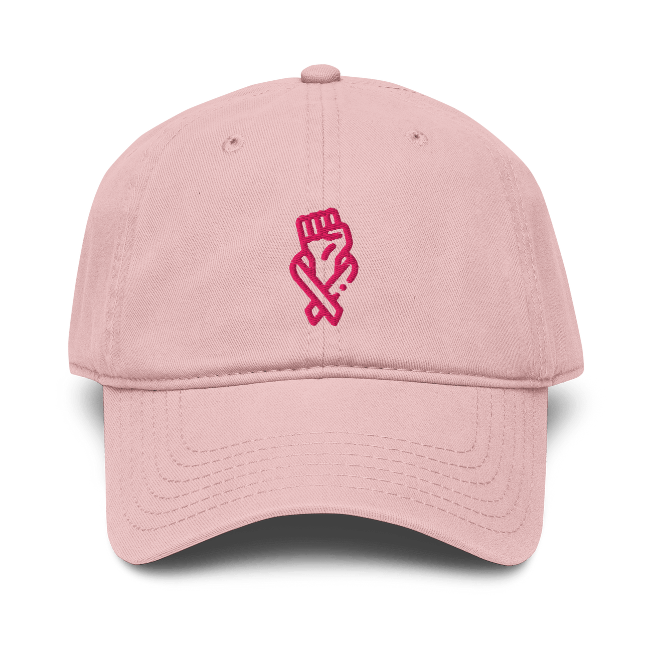 Stylish3Tees.com Dusty Rose Her Fight Is Her Fight Garment washed baseball cap