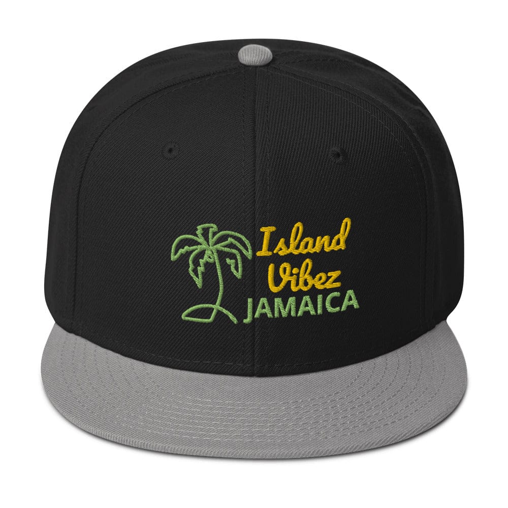 Stylish3Tees.com Gray / Black / Black Island Vibez Jamaica Snapback Hat