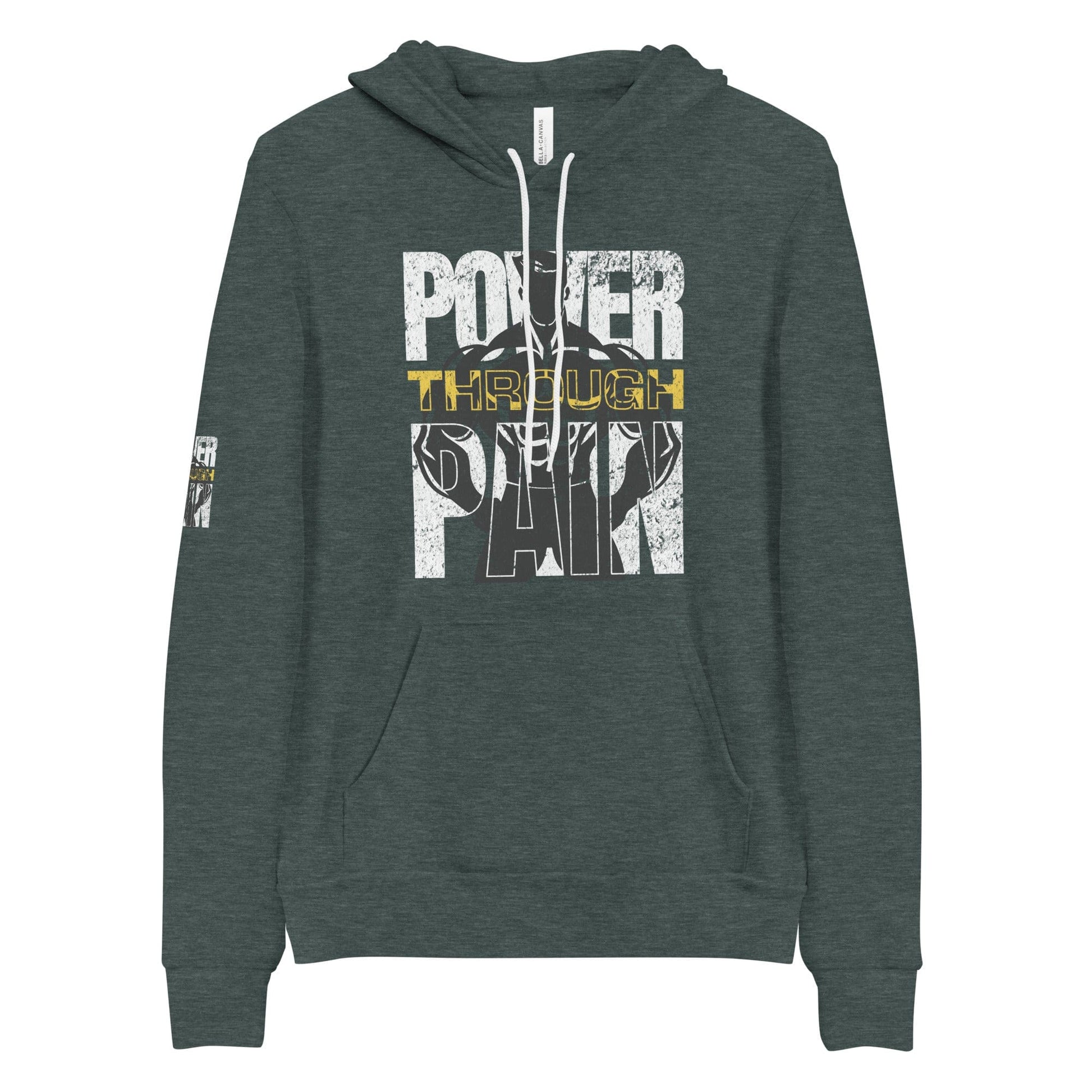 Stylish3Tees.com Heather Forest / S Power Through Pain Unisex hoodie