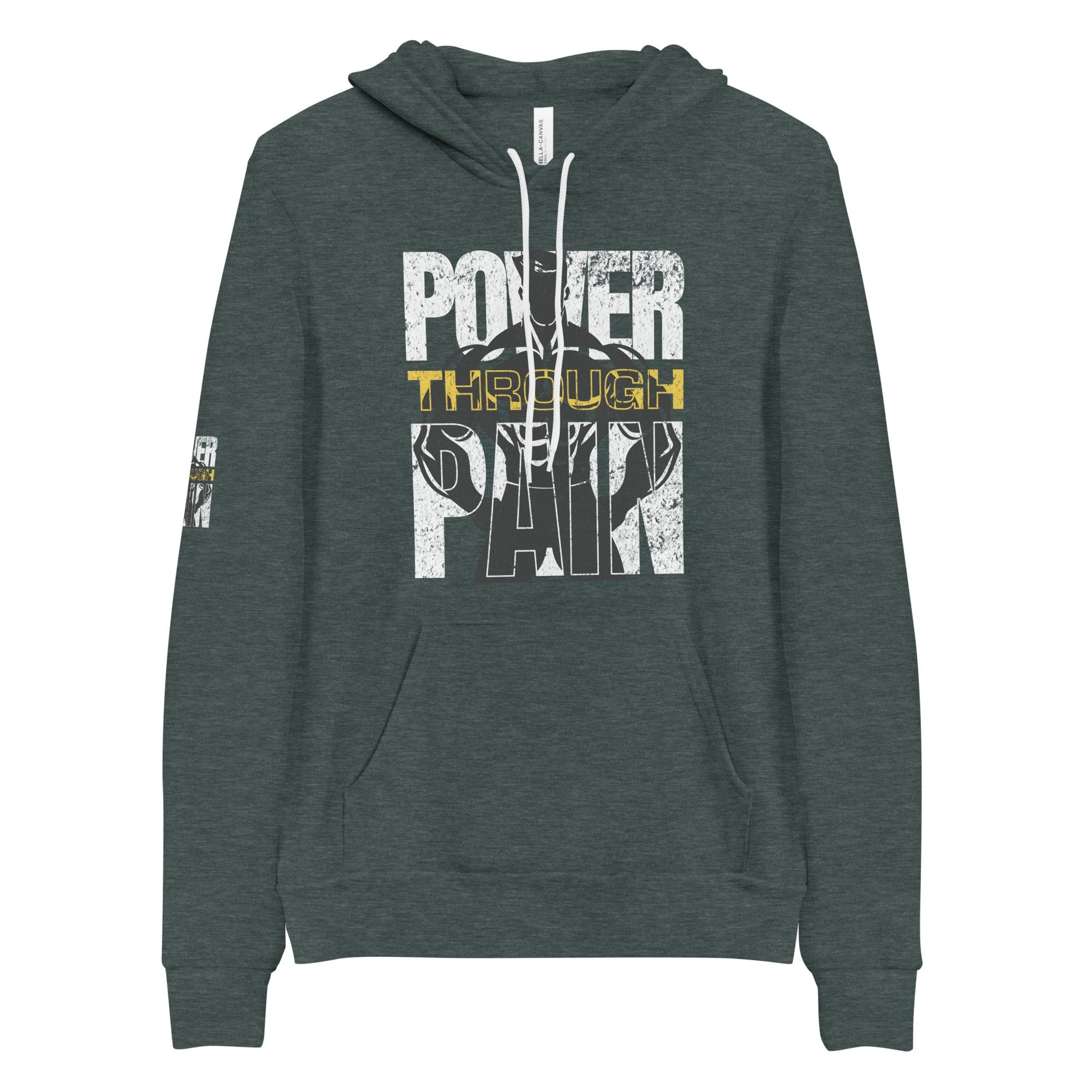 Stylish3Tees.com Heather Forest / S Power Through Pain Unisex hoodie
