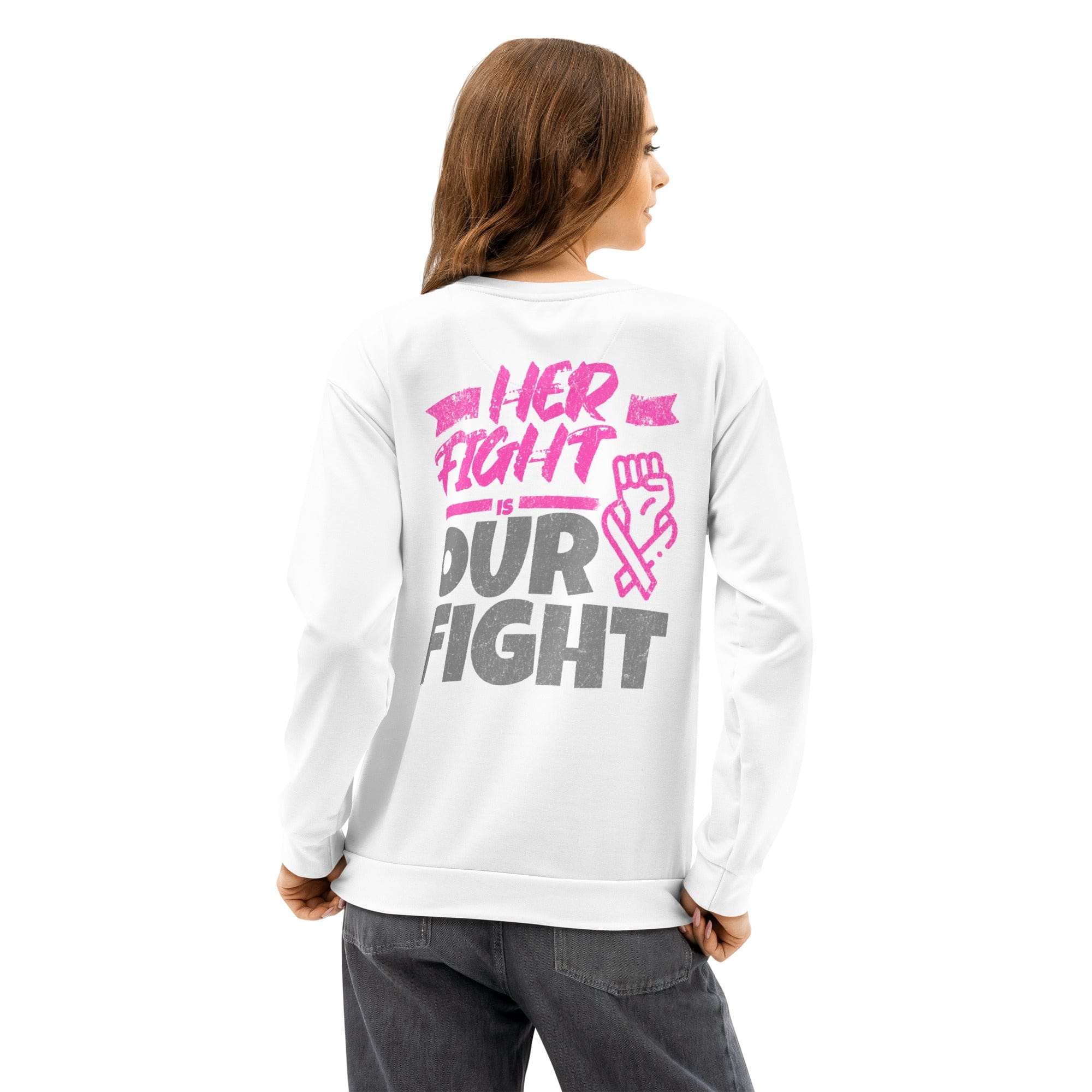 Stylish3Tees.com Her Fight Is Our Fight Unisex cotton sweatshirt