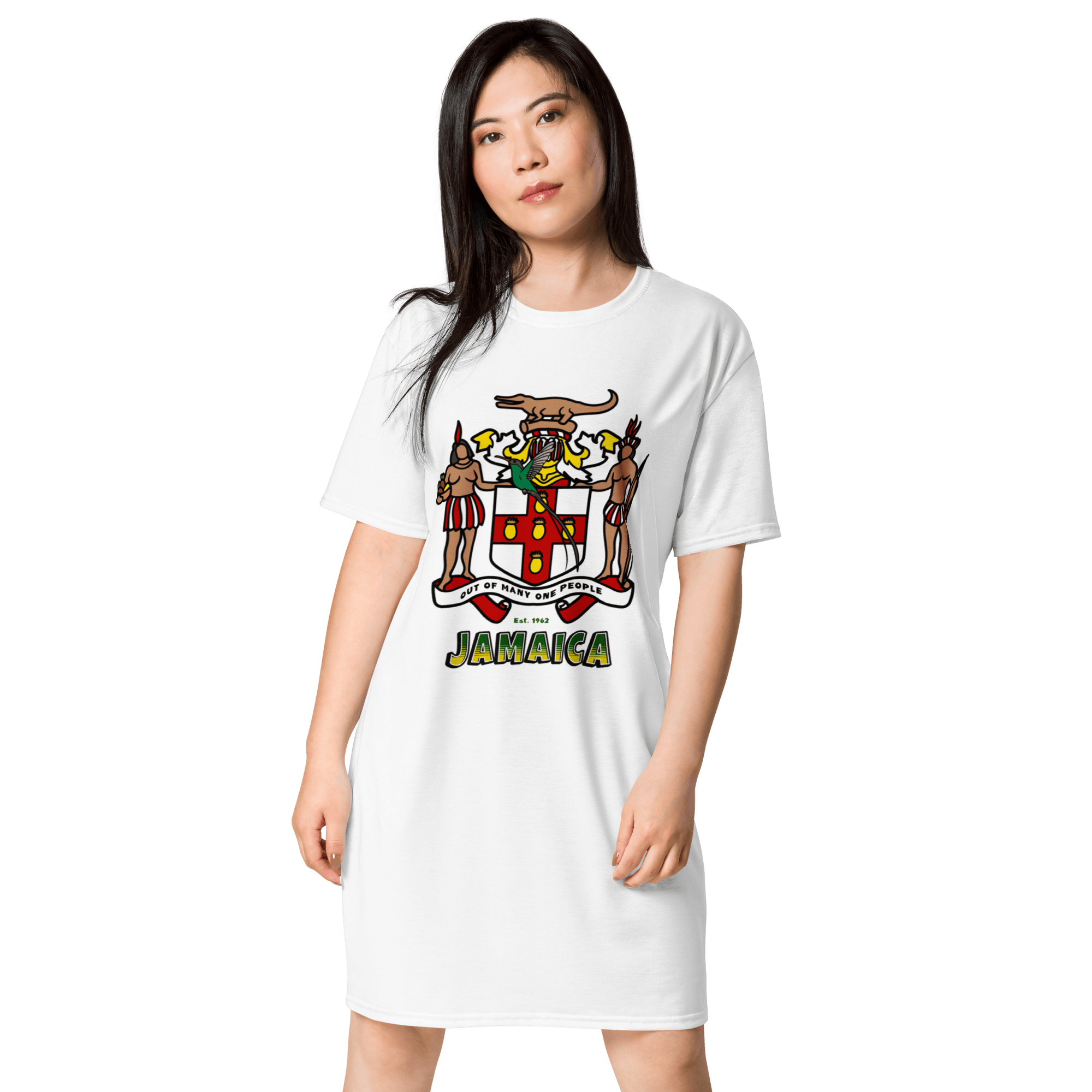 Stylish3Tees.com Jamaica Out Of Many One People T-shirt dress