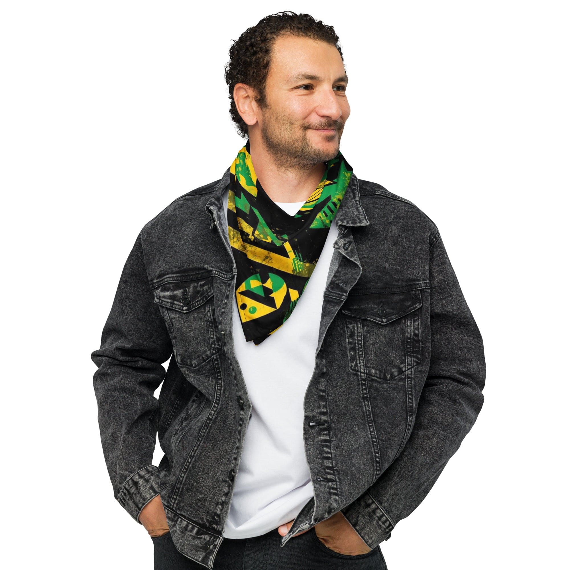 Stylish3Tees.com L Jamaica Frequency All-over print bandana
