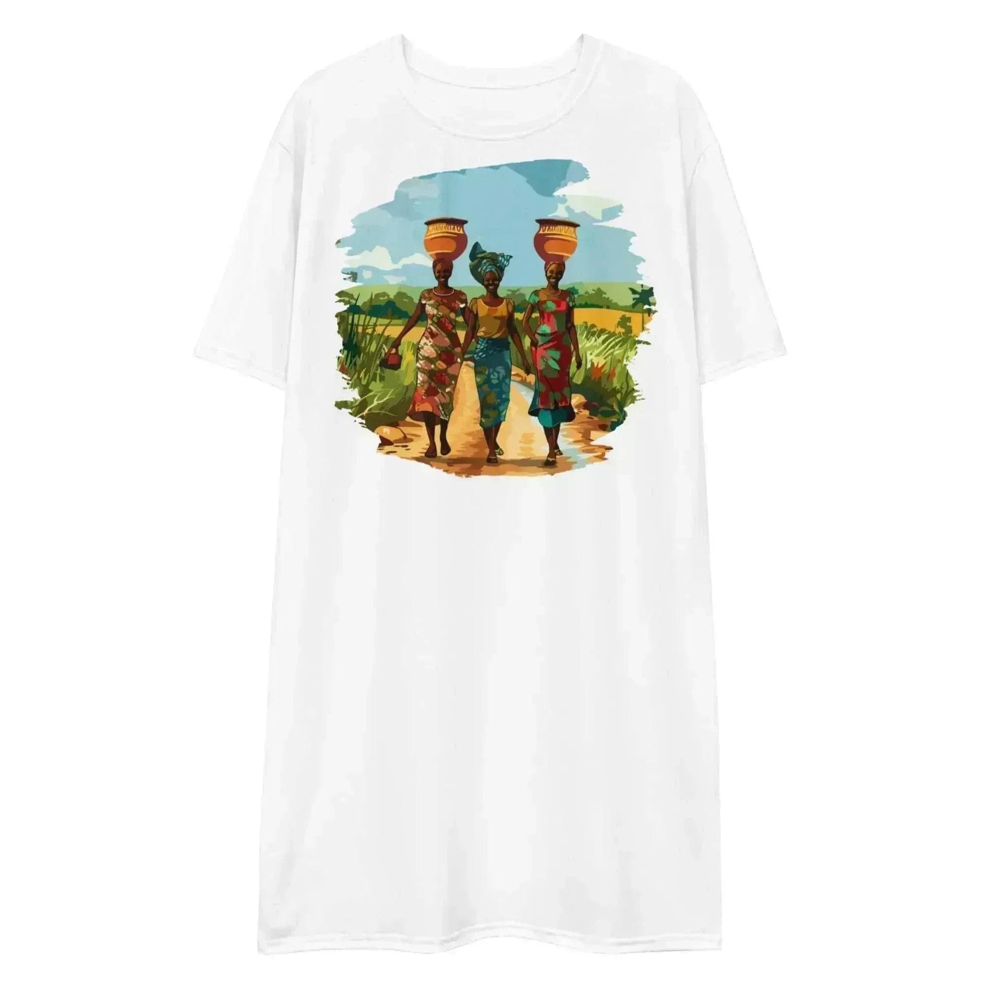 Stylish3Tees.com M Africa Vibes Ladies Tall Comfort T-Shirt Dress