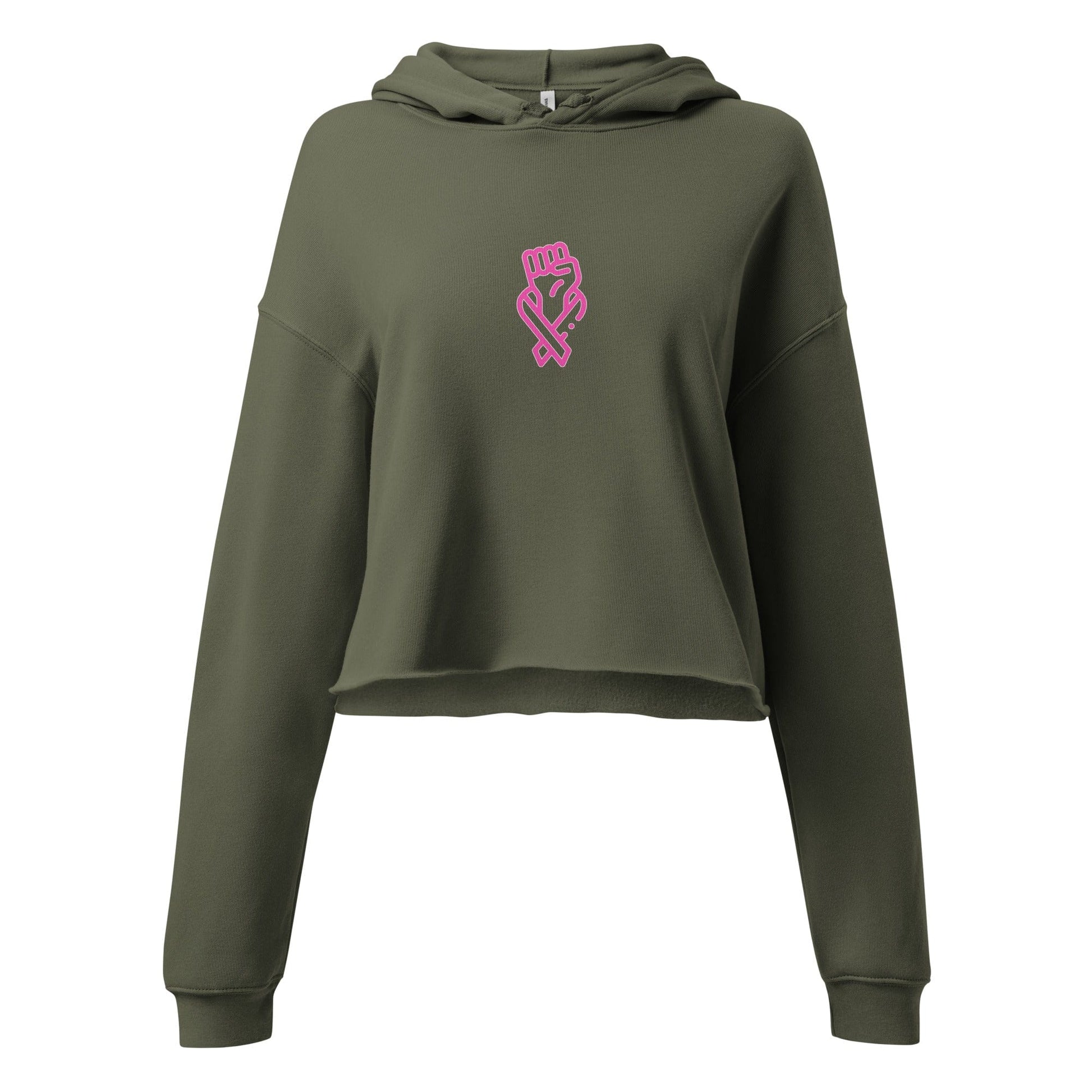Stylish3Tees.com Military Green / S Her Fight Is Our Fight Crop Hoodie