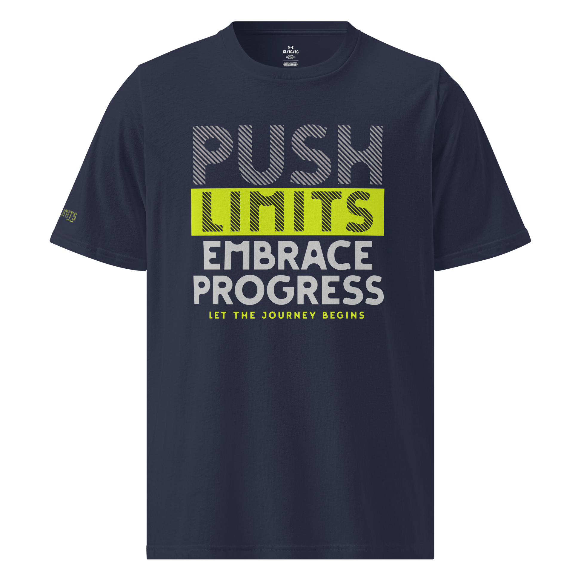 Stylish3Tees.com Navy / S Push Limits Embrace Progress Under ArmourⓇ athletic t-shirt