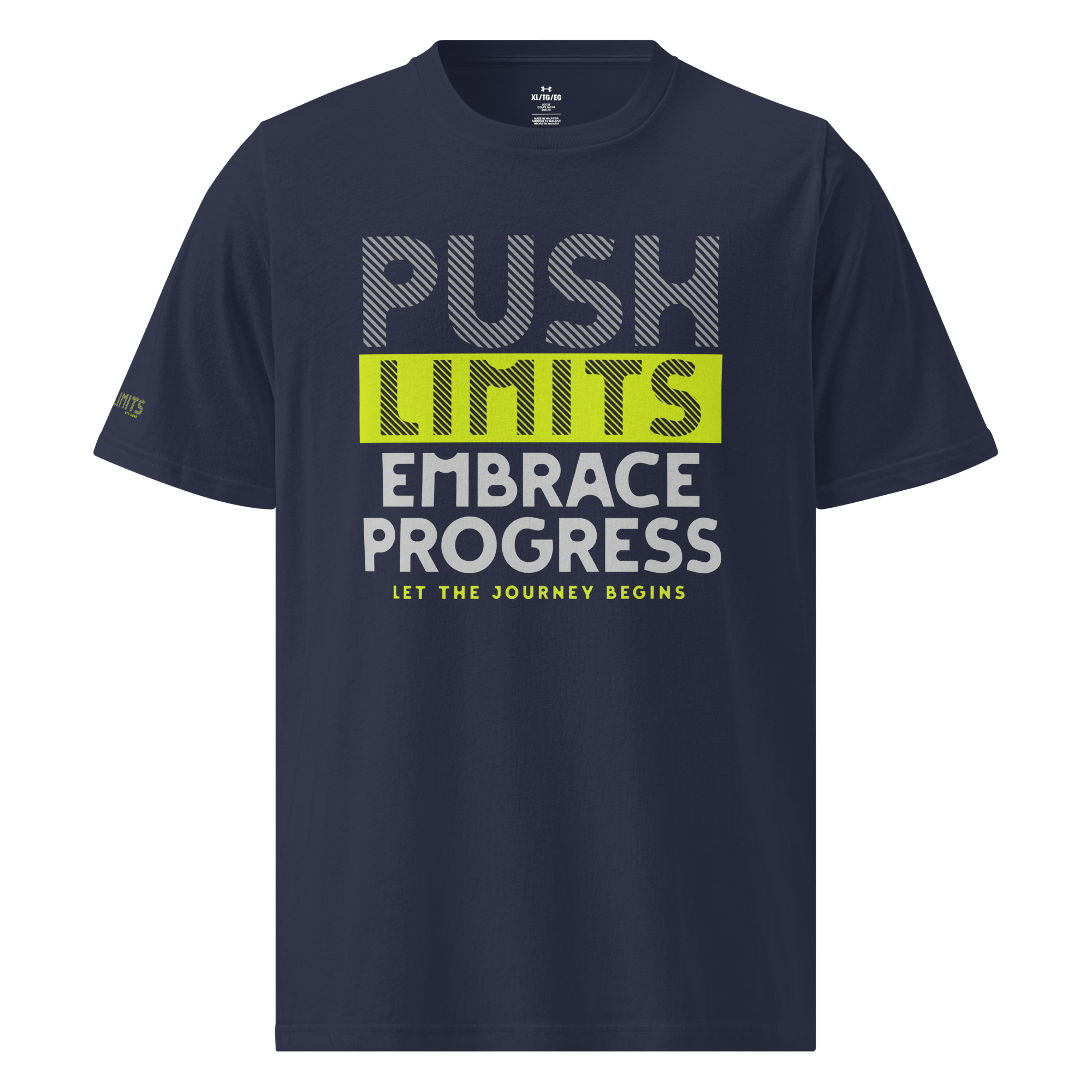 Stylish3Tees.com Navy / S Push Limits Embrace Progress Under ArmourⓇ athletic t-shirt