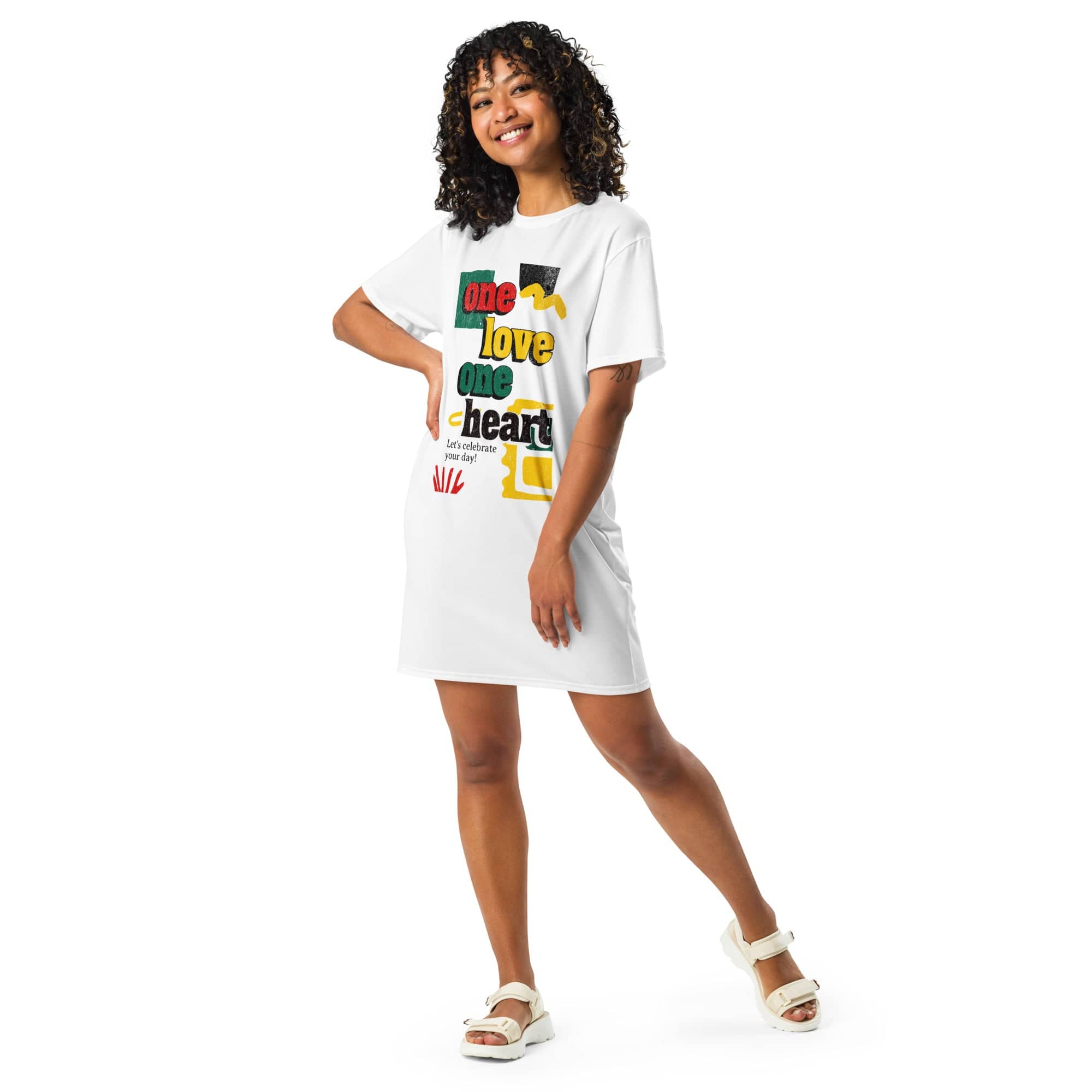 Stylish3Tees.com One Love One Heart T-shirt dress