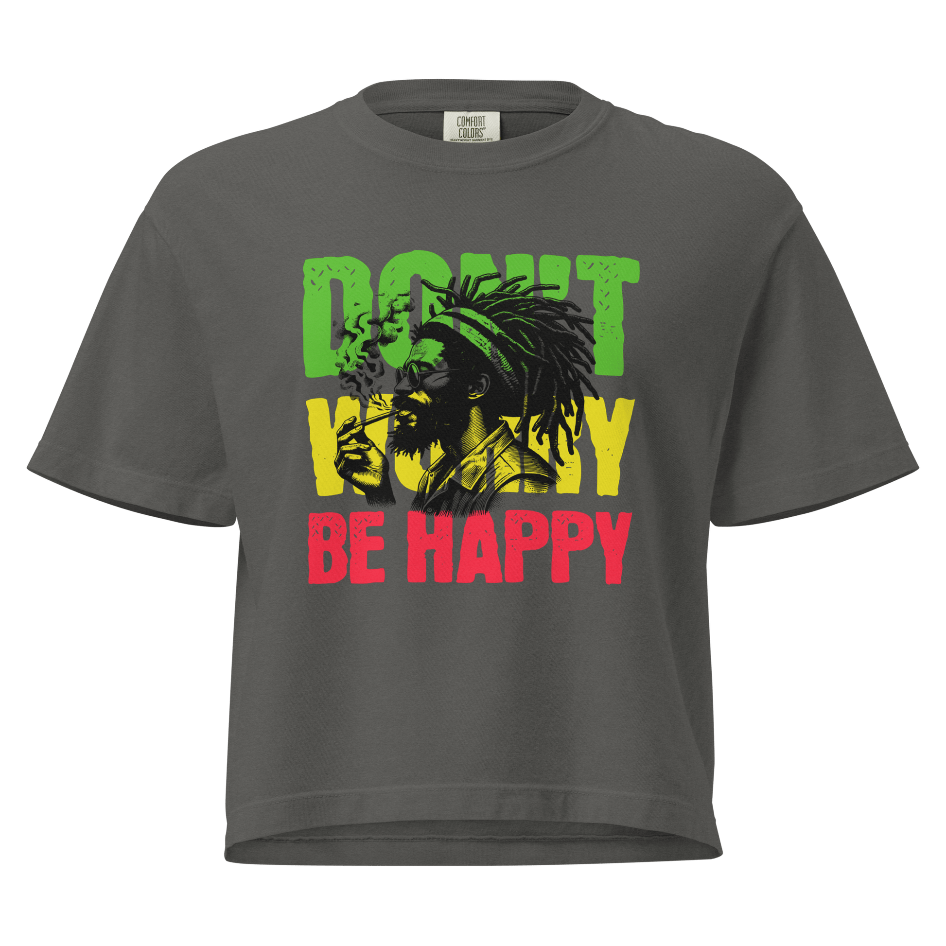 Stylish3Tees.com Pepper / S Don't Worry, Be Happy Women’s heavyweight boxy tee