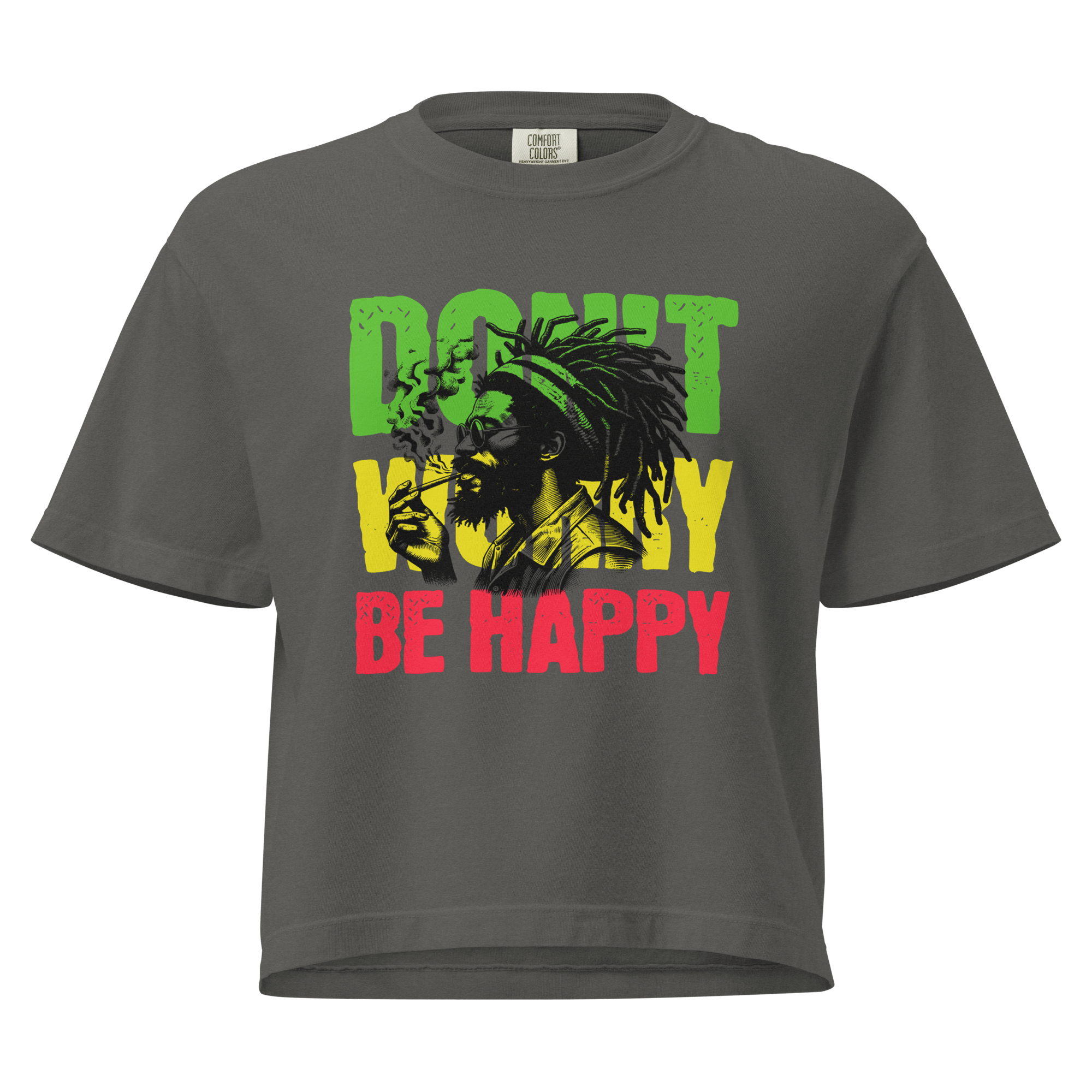 Stylish3Tees.com Pepper / S Don't Worry, Be Happy Women’s heavyweight boxy tee