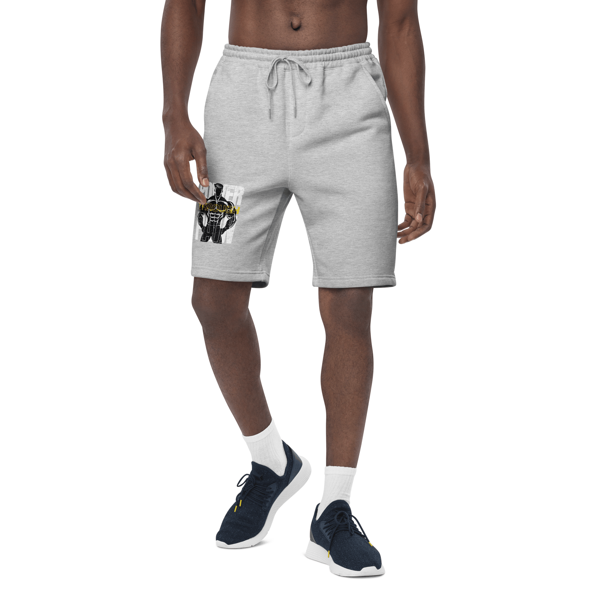 Stylish3Tees.com Power Through Pain Men's fleece shorts
