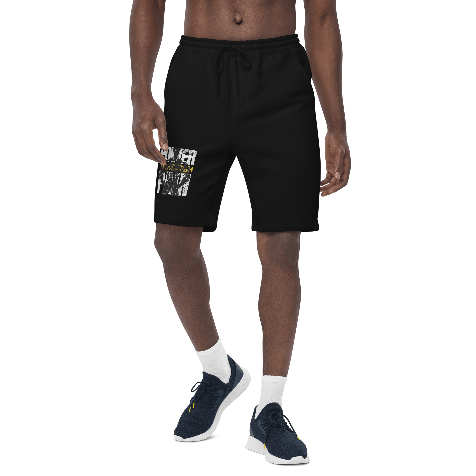 Stylish3Tees.com Power Through Pain Men's fleece shorts