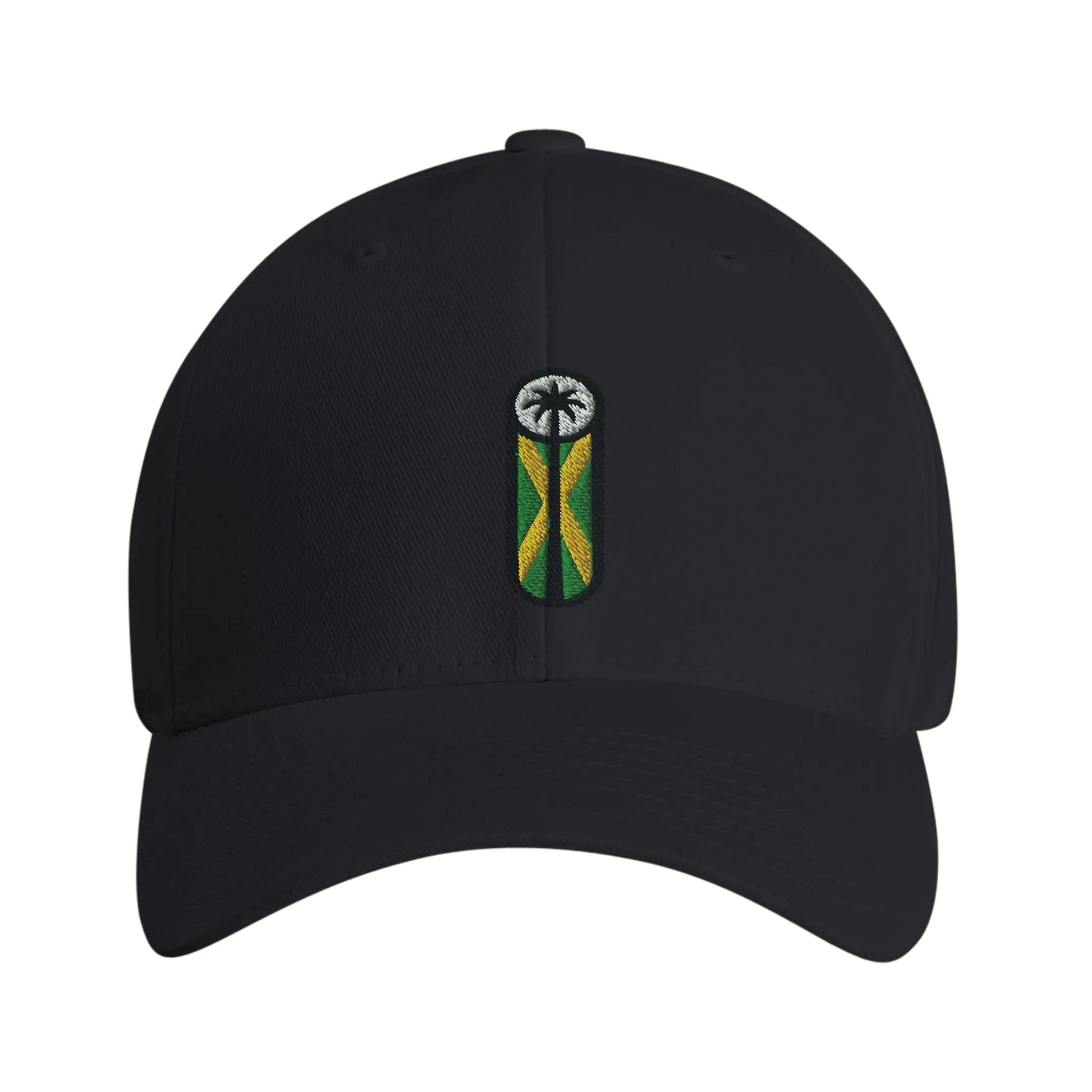 Stylish3Tees.com Print Material Black Jamaica Symbol Luxury Fitted Baseball Cap | Flexfit 6277