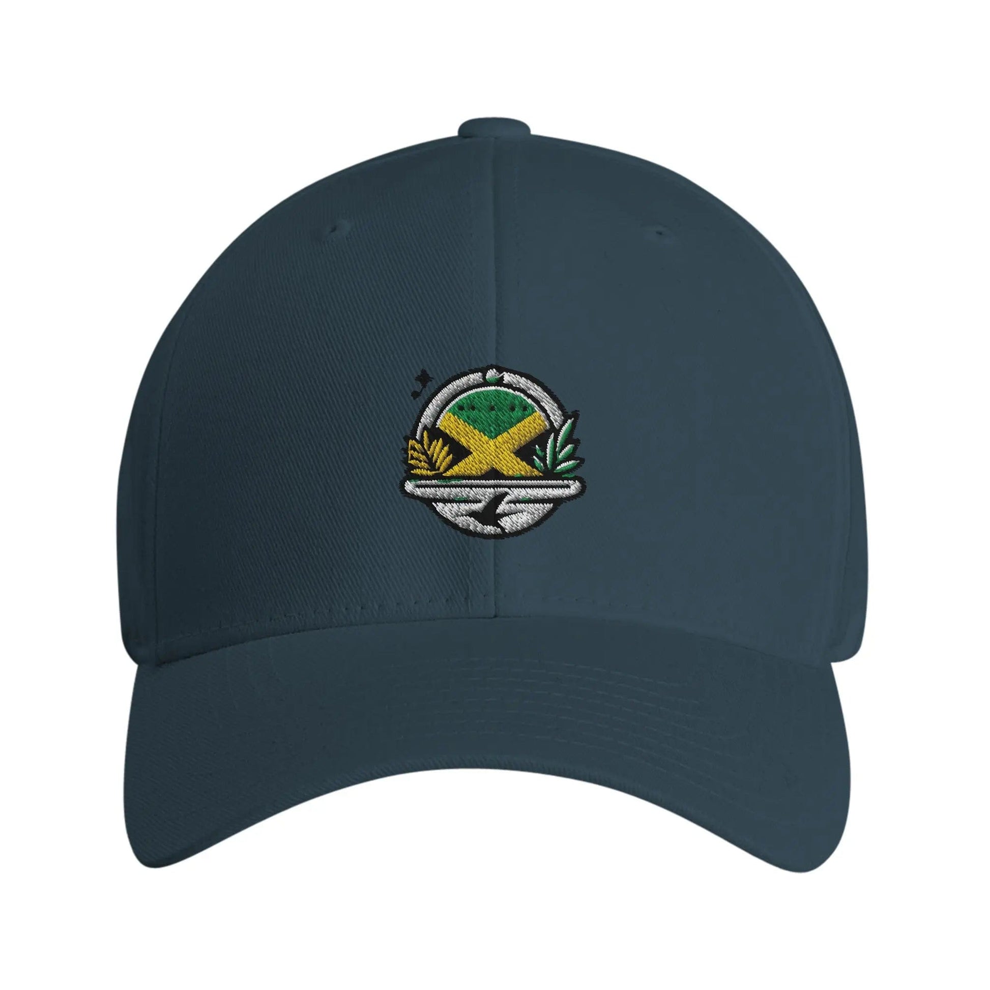 Stylish3Tees.com Print Material Dark Grey Jamaica Luxury Fitted Baseball Cap | Flexfit 6277