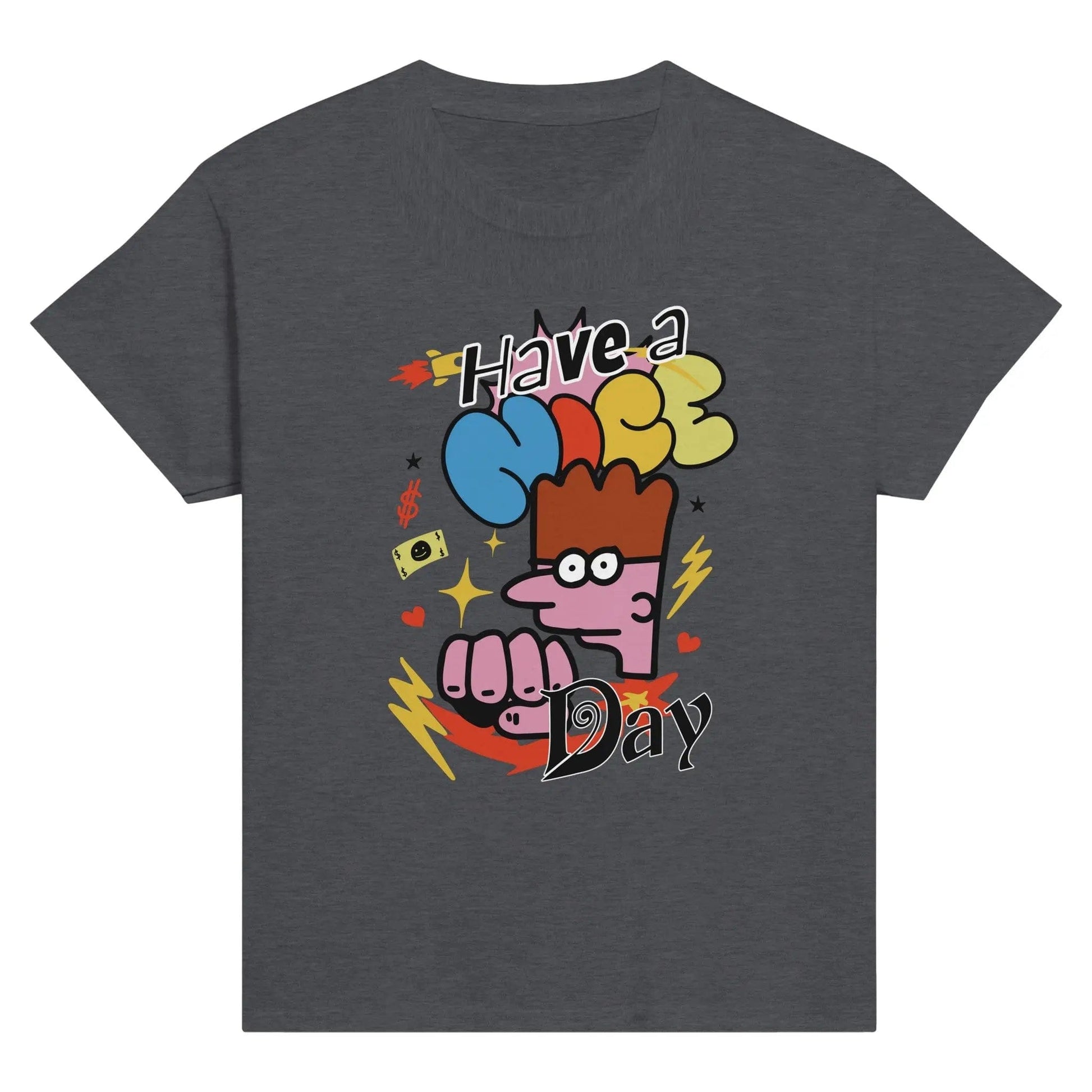 Stylish3Tees.com Print Material Dark Heather / S Have A Nice Day Classic Kids Crewneck T-shirt