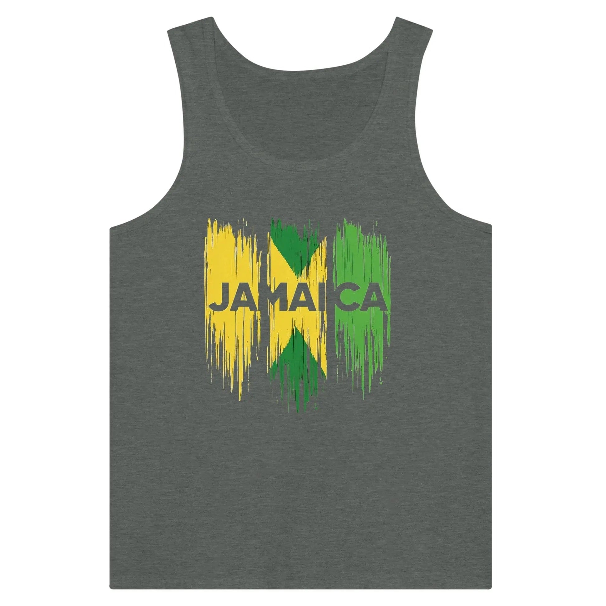 Stylish3Tees.com Print Material Deep Heather / S Raw Unfiltered Jamaica Premium Unisex Tank Top