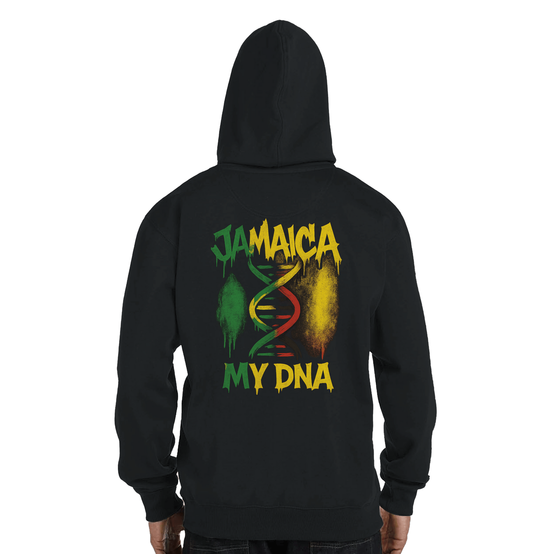 Stylish3Tees.com Print Material Jamaica My DNA  Recycled Polyester Unisex Hoodie