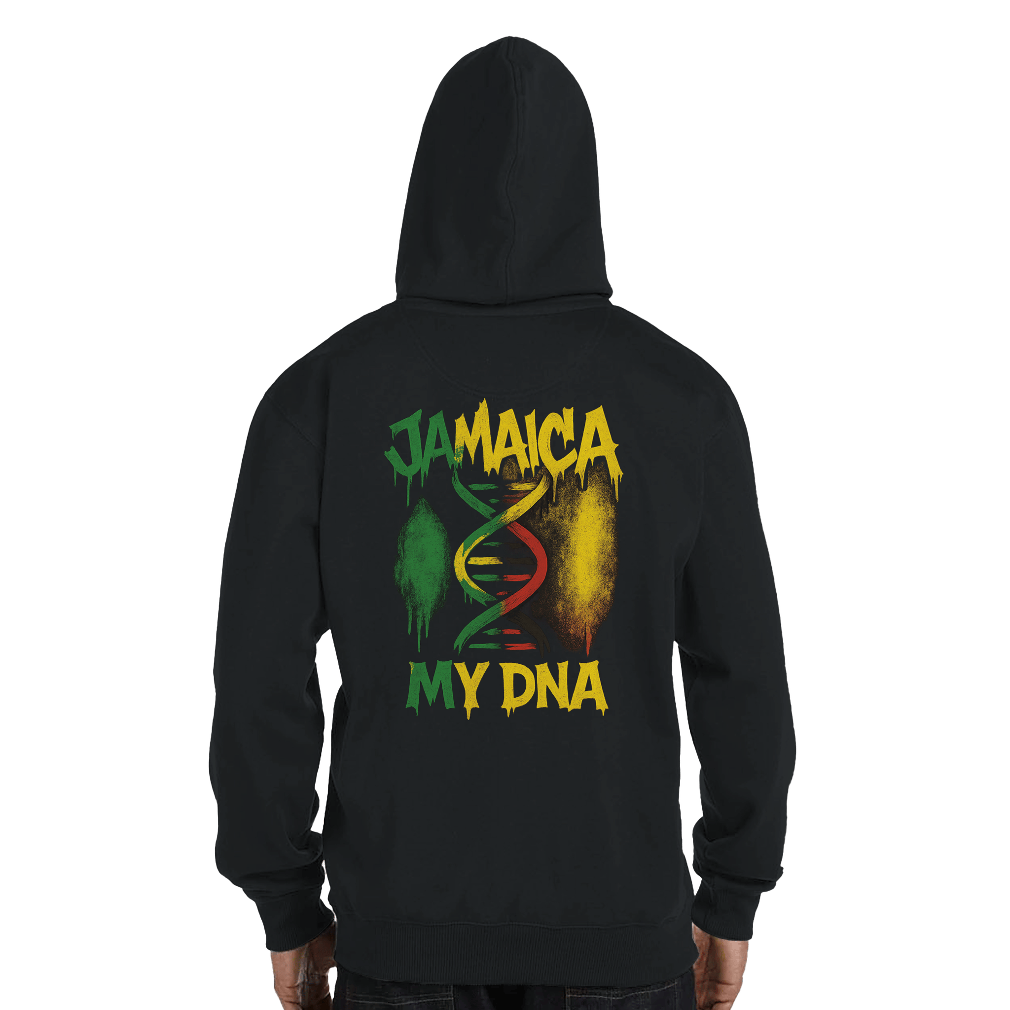 Stylish3Tees.com Print Material Jamaica My DNA  Recycled Polyester Unisex Hoodie