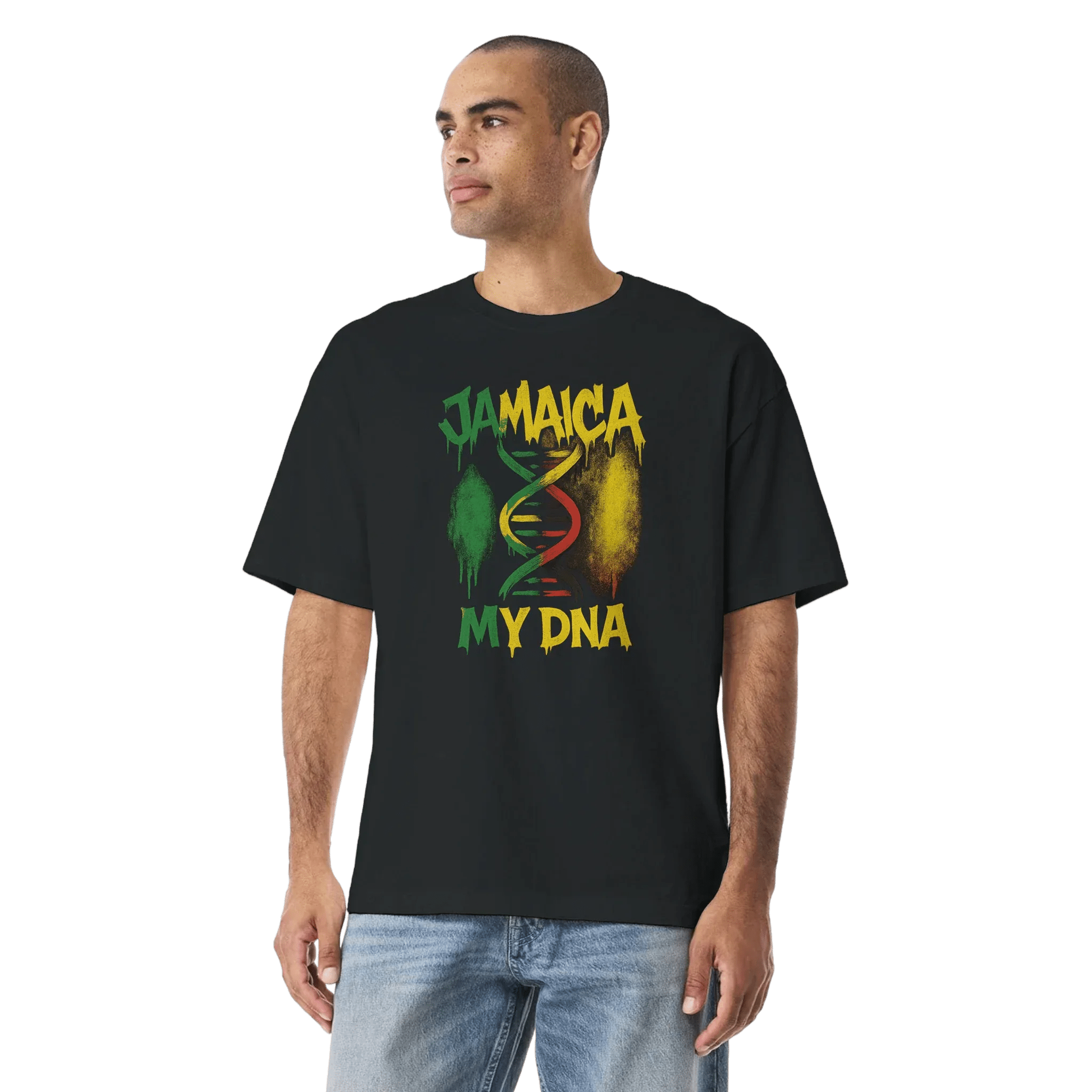Stylish3Tees.com Print Material Jamaica My DNA SR1 Unisex Heavyweight T-Shirt | Bella + Canvas 3010