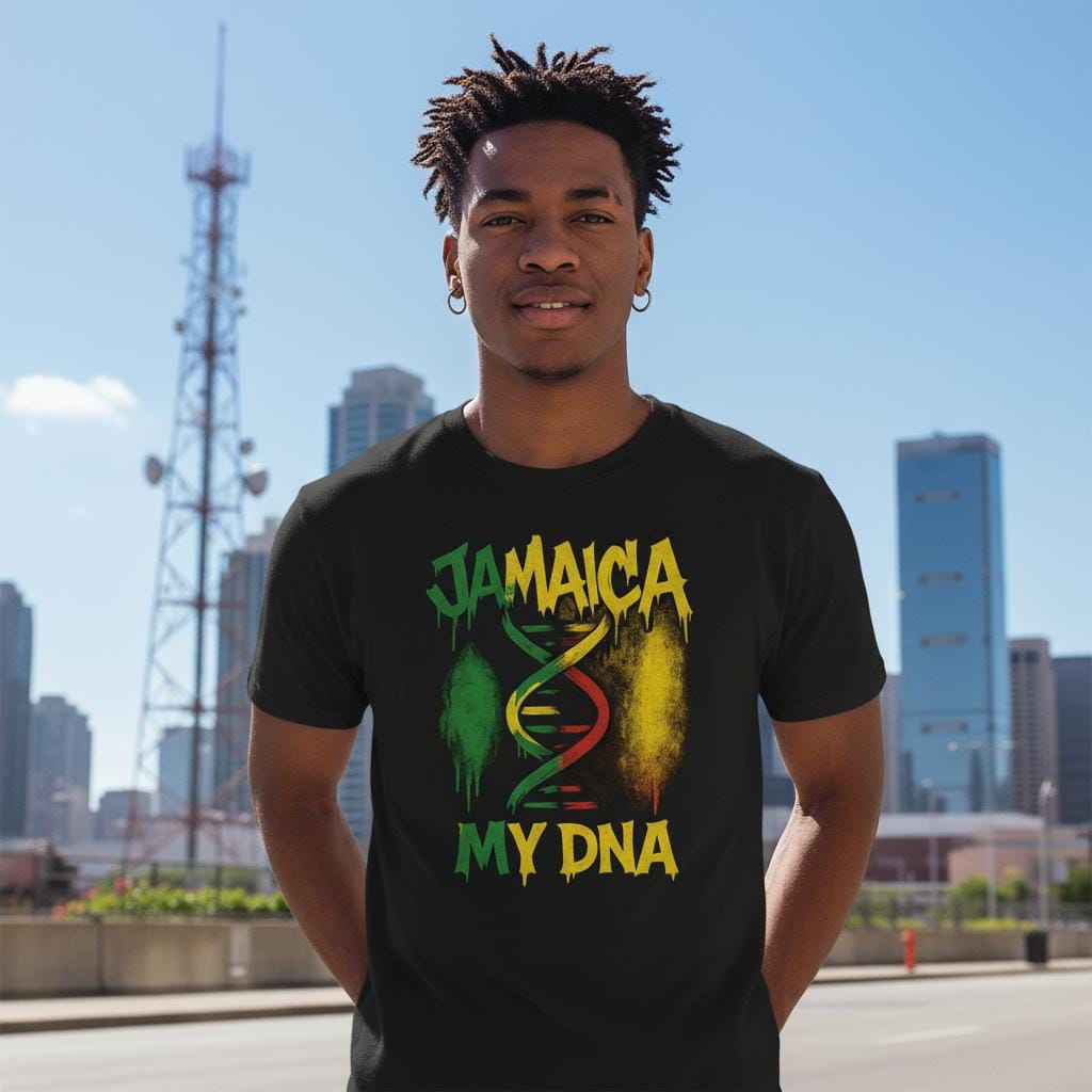 Stylish3Tees.com Print Material Jamaica My DNA SR1 Unisex Heavyweight T-Shirt | Bella + Canvas 3010
