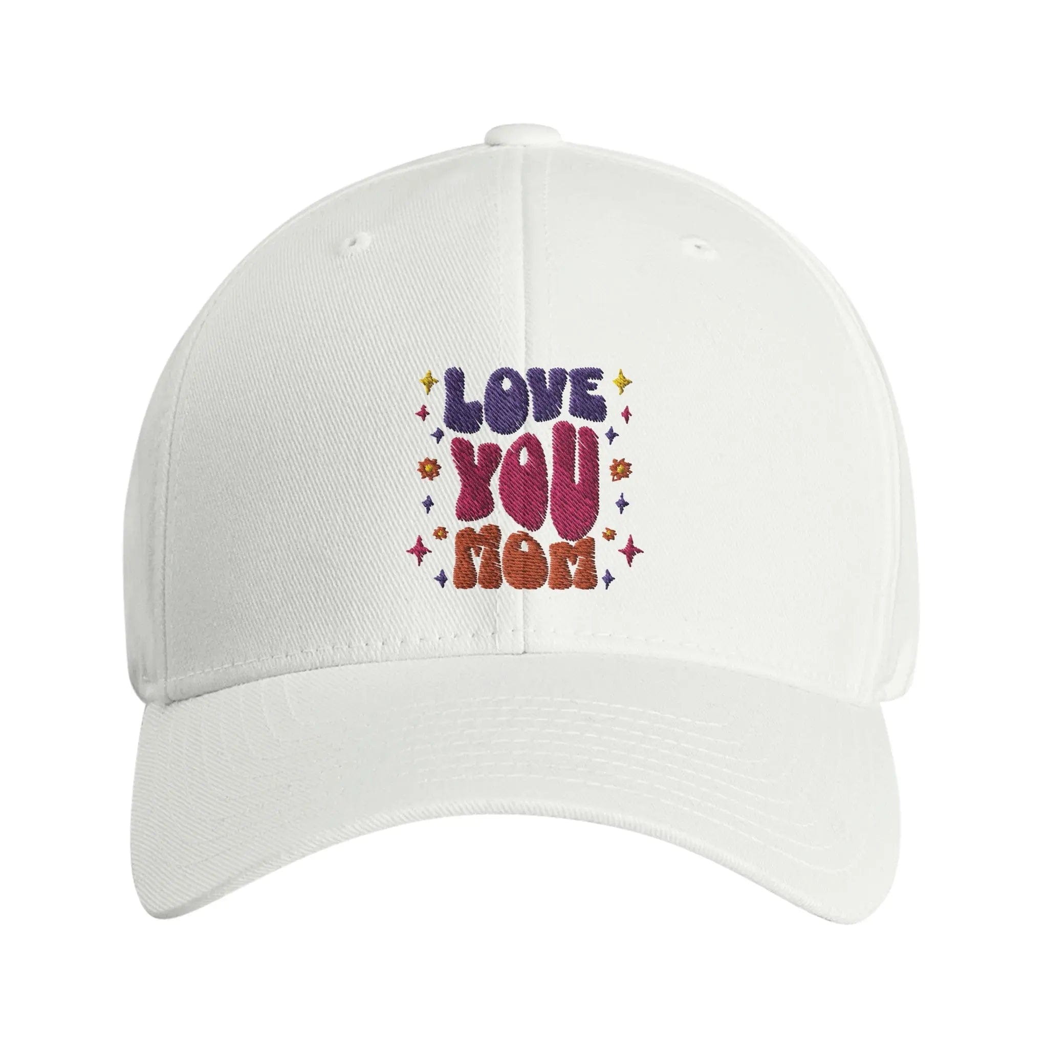 Stylish3Tees.com Print Material Love You Mom Fitted Baseball Cap | Flexfit 6277