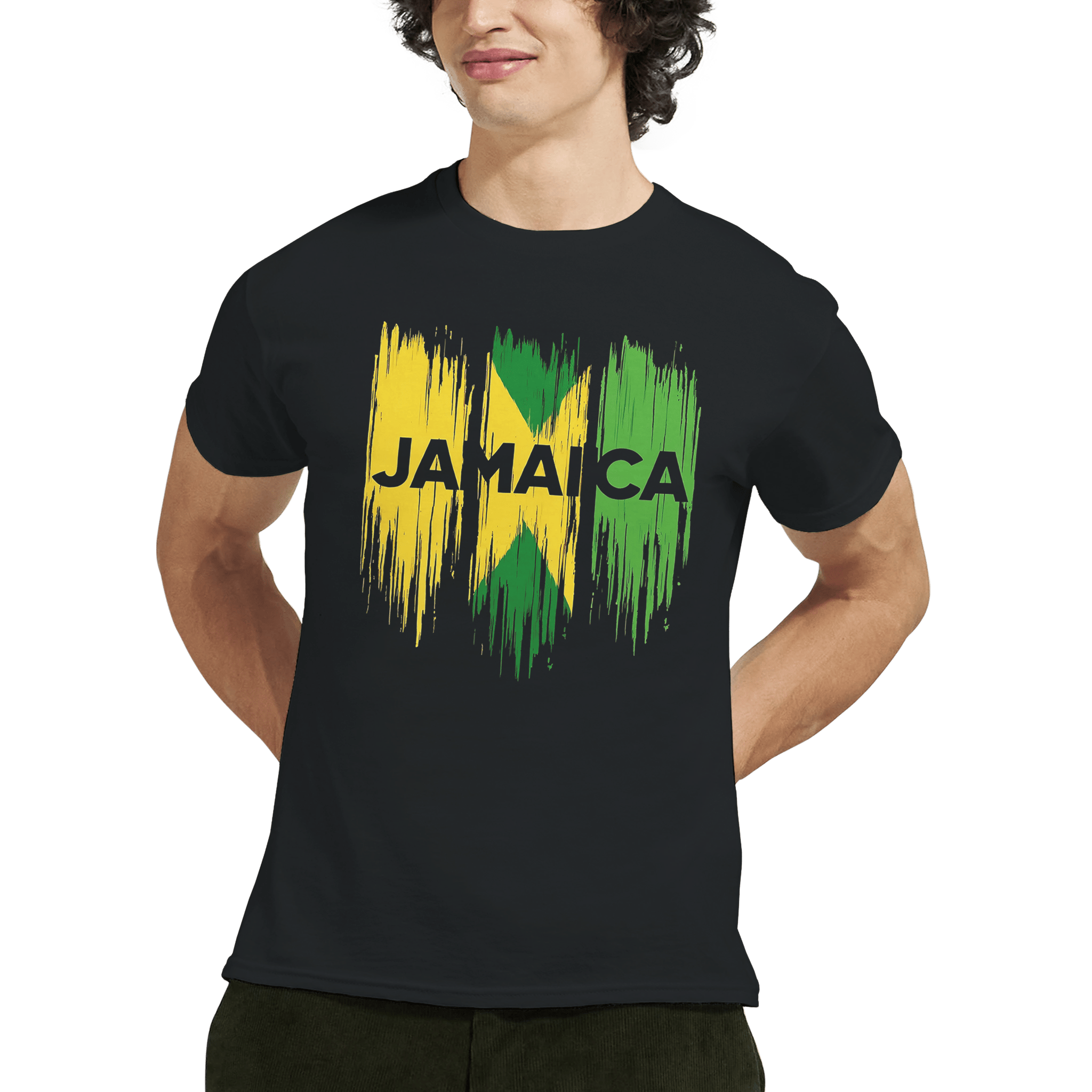 Stylish3Tees.com Print Material Raw Unfiltered Jamaica Heavyweight Unisex Crewneck T-shirt