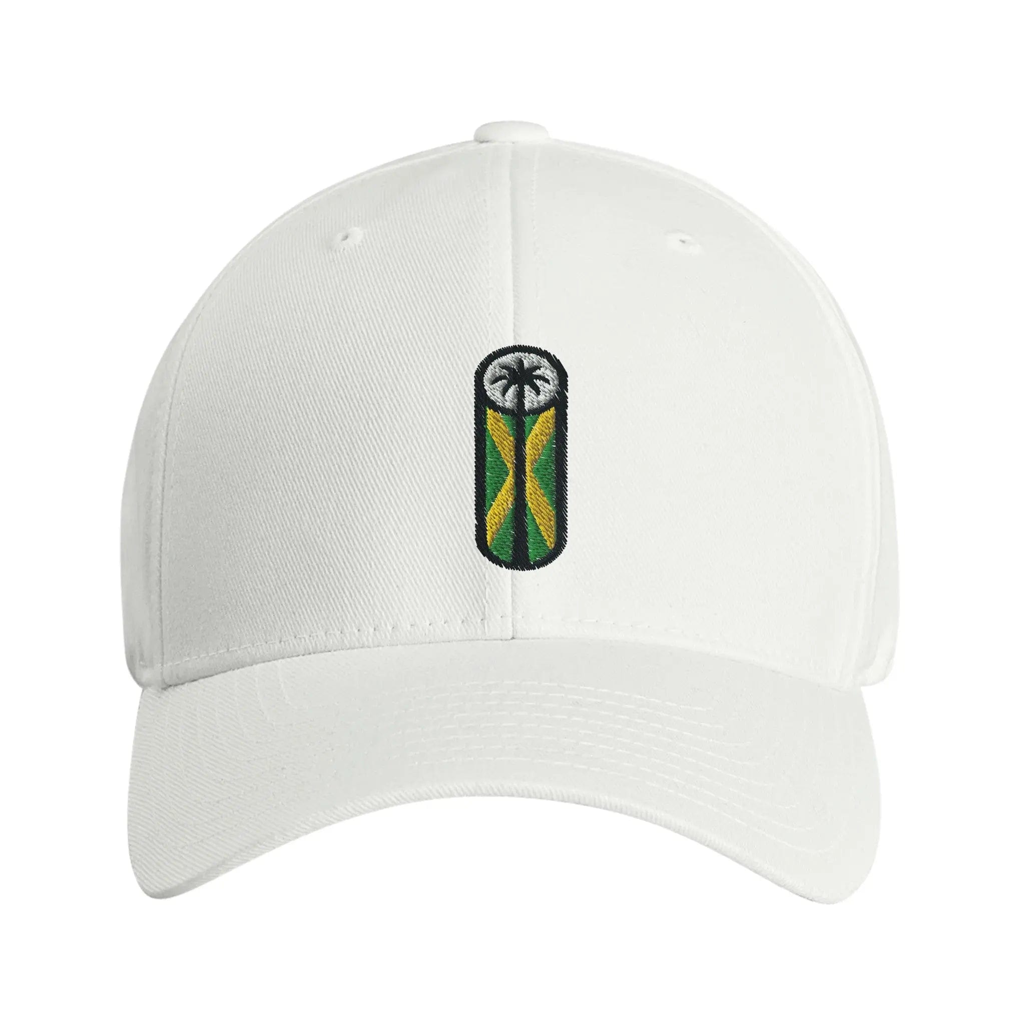 Stylish3Tees.com Print Material White Jamaica Symbol Luxury Fitted Baseball Cap | Flexfit 6277