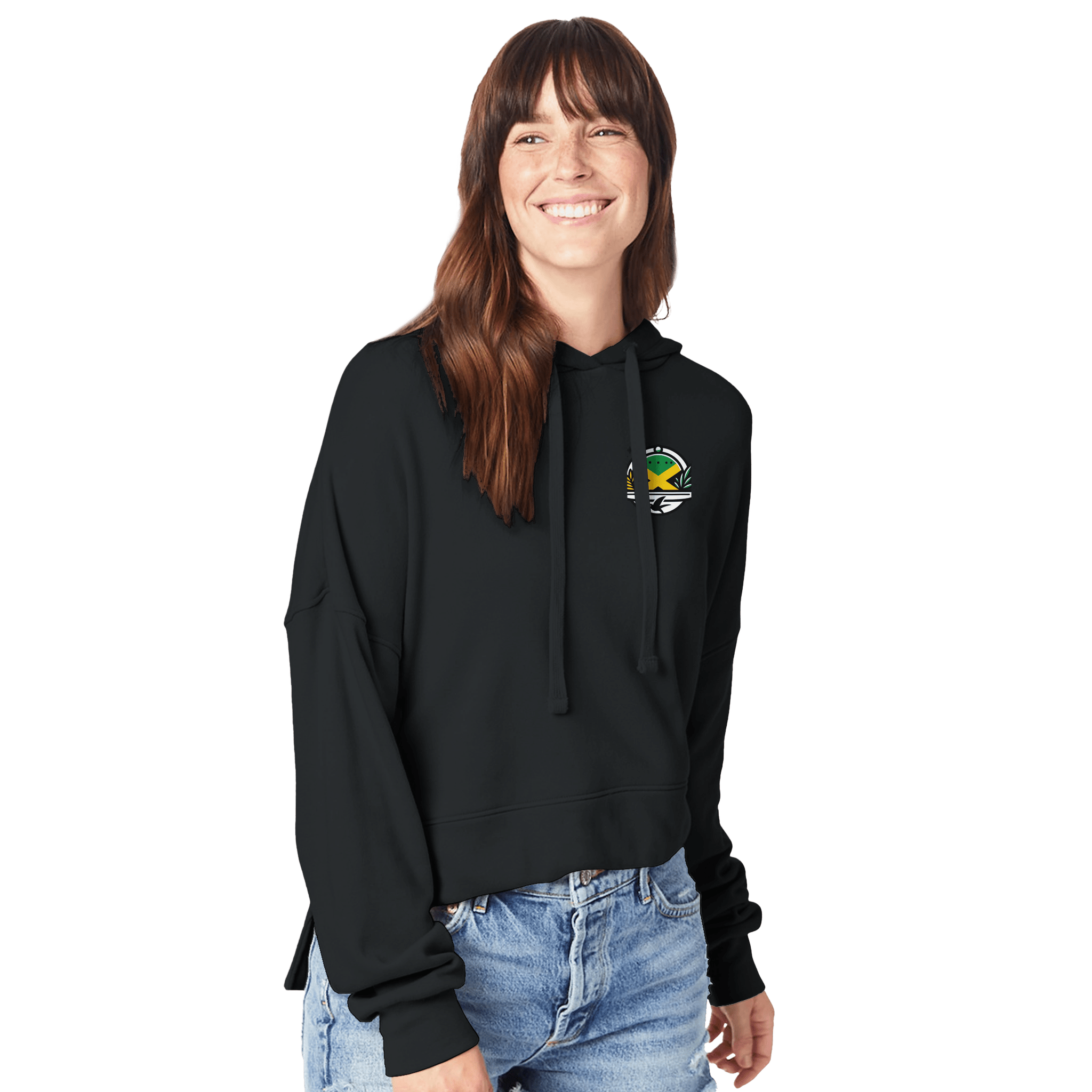 Stylish3Tees.com Print Material XS / Black Jamaica My DNA Recycled Blend Women's Washed Terry Hoodie | Alternative 9906ZT