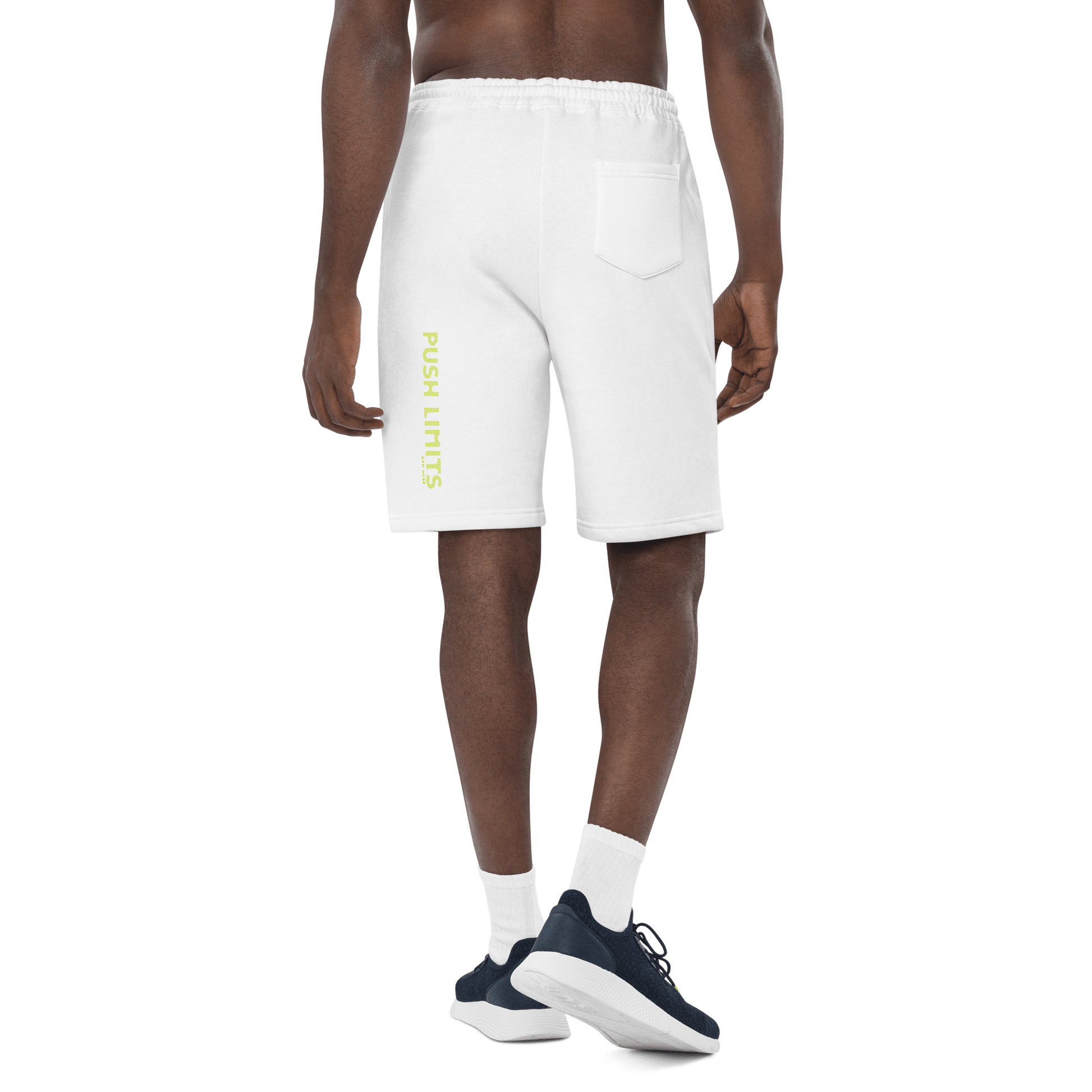 Stylish3Tees.com Push Limits Embrace Progress Men's fleece shorts