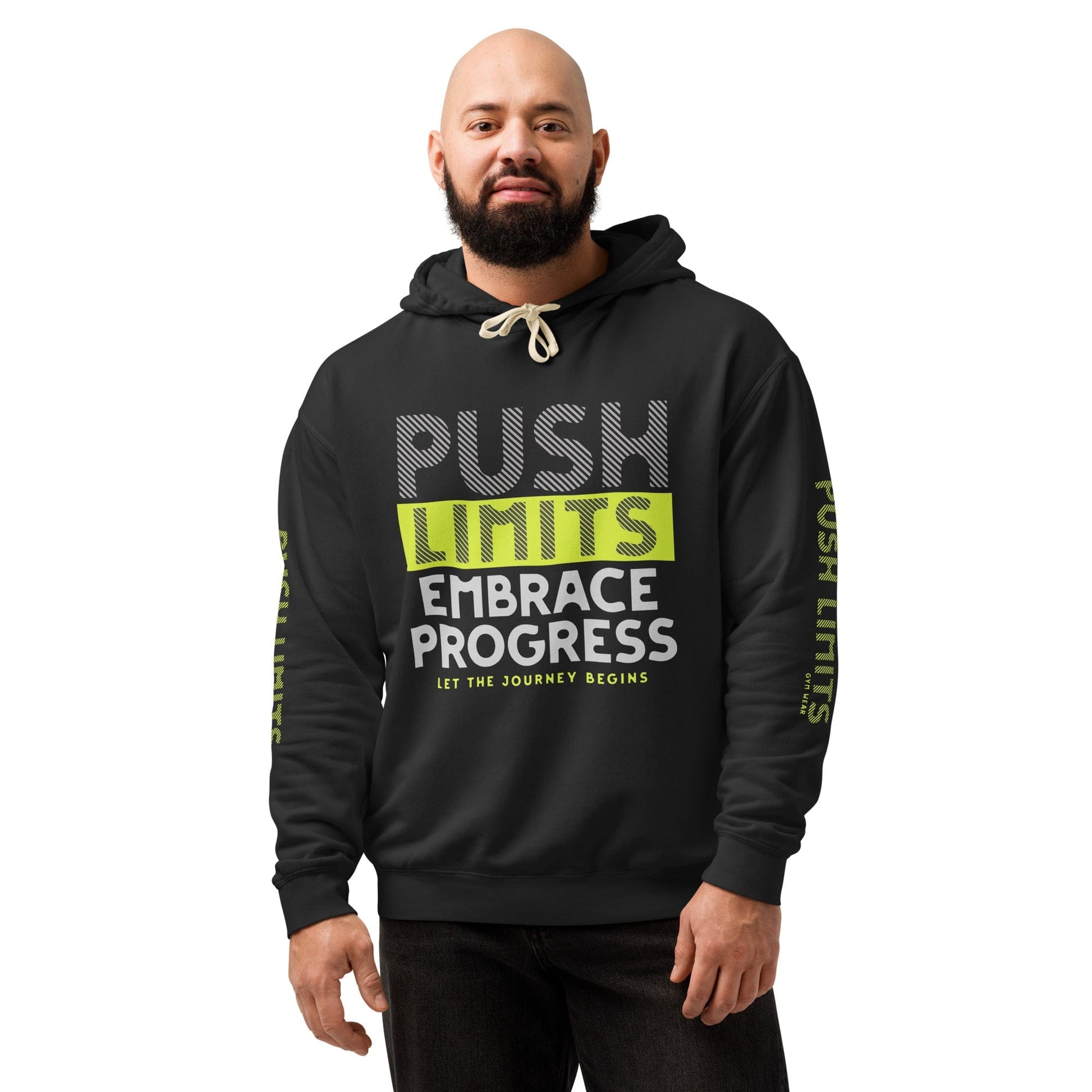 Stylish3Tees.com Push Limits Embrace Progress Unisex garment-dyed lightweight hoodie