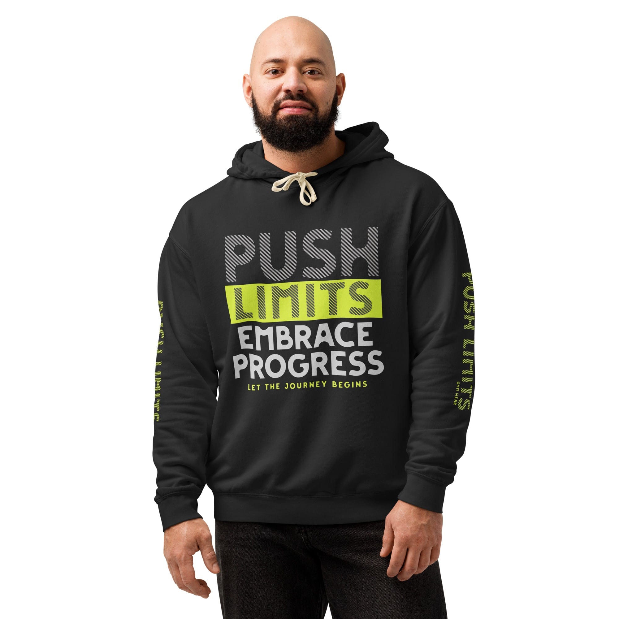 Stylish3Tees.com Push Limits Embrace Progress Unisex garment-dyed lightweight hoodie