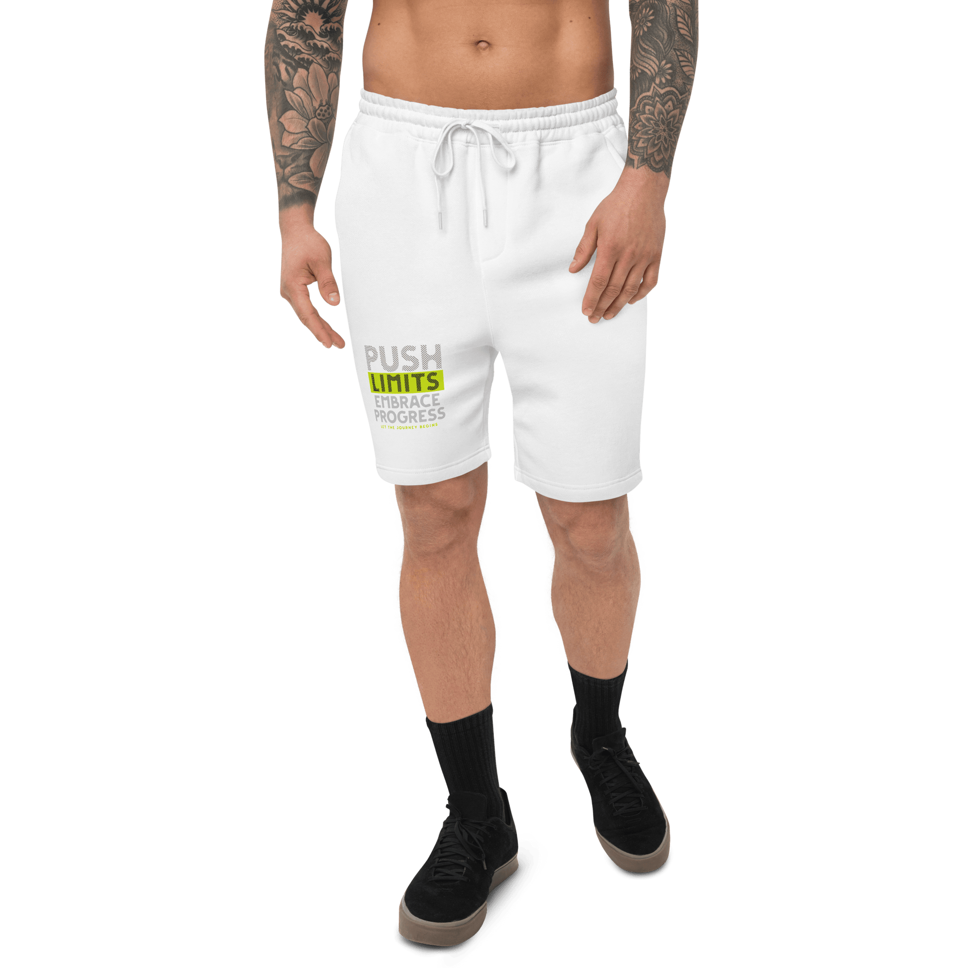 Stylish3Tees.com Push Limits Men's fleece shorts